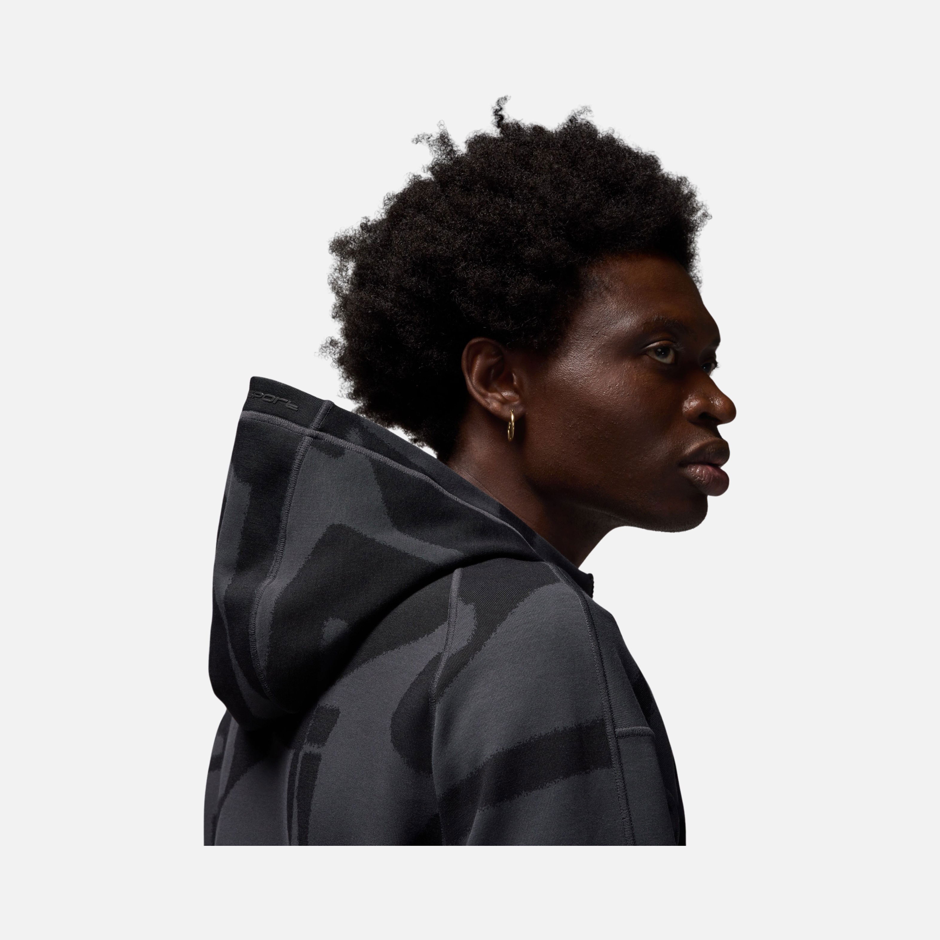 Nike Jordan Dri-Fit Sport Hoop All Over Printed Fleece Full-Zip Hoodie Erkek Sweatshirt