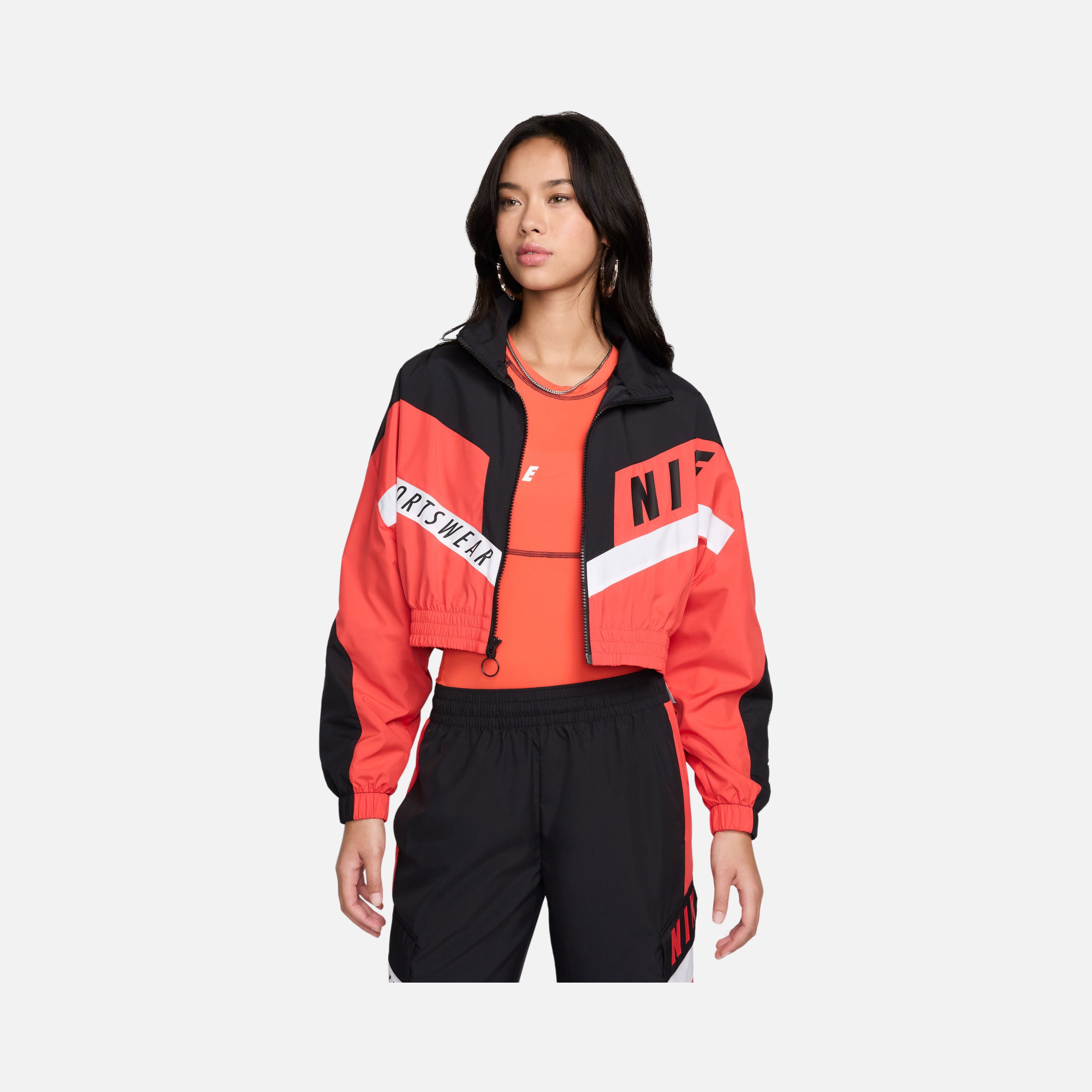 Nike Sportswear Gel Woven Street Crop Lined Full-Zip Kadın Ceket