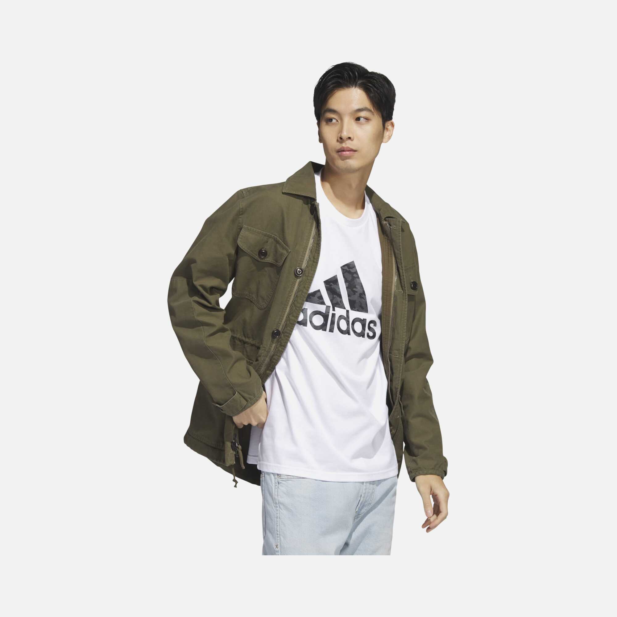 adidas Sportswear Camouflage Logo Short-Sleeve Erkek Tişört