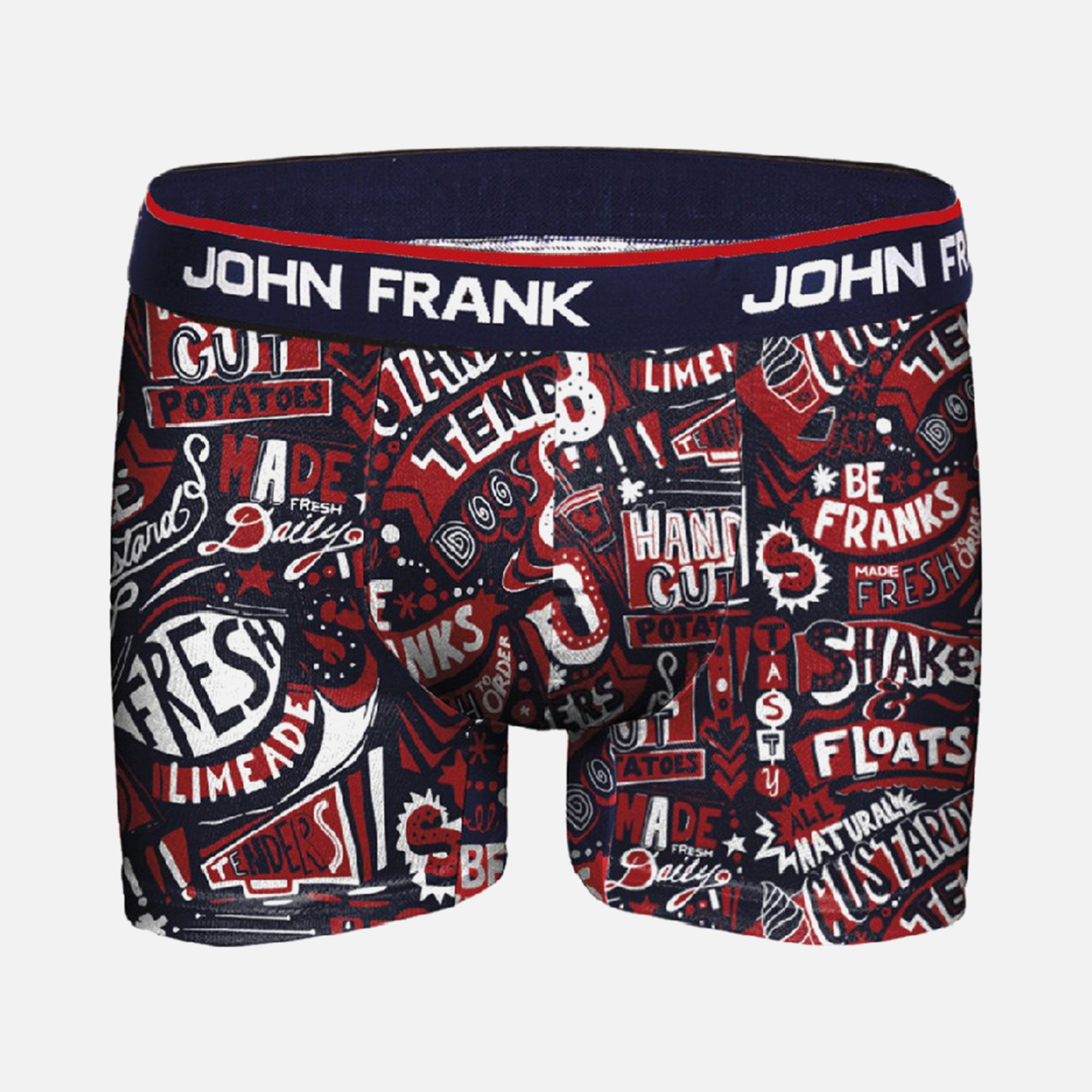 John Frank Red Shakes Digital Printing Erkek Boxer
