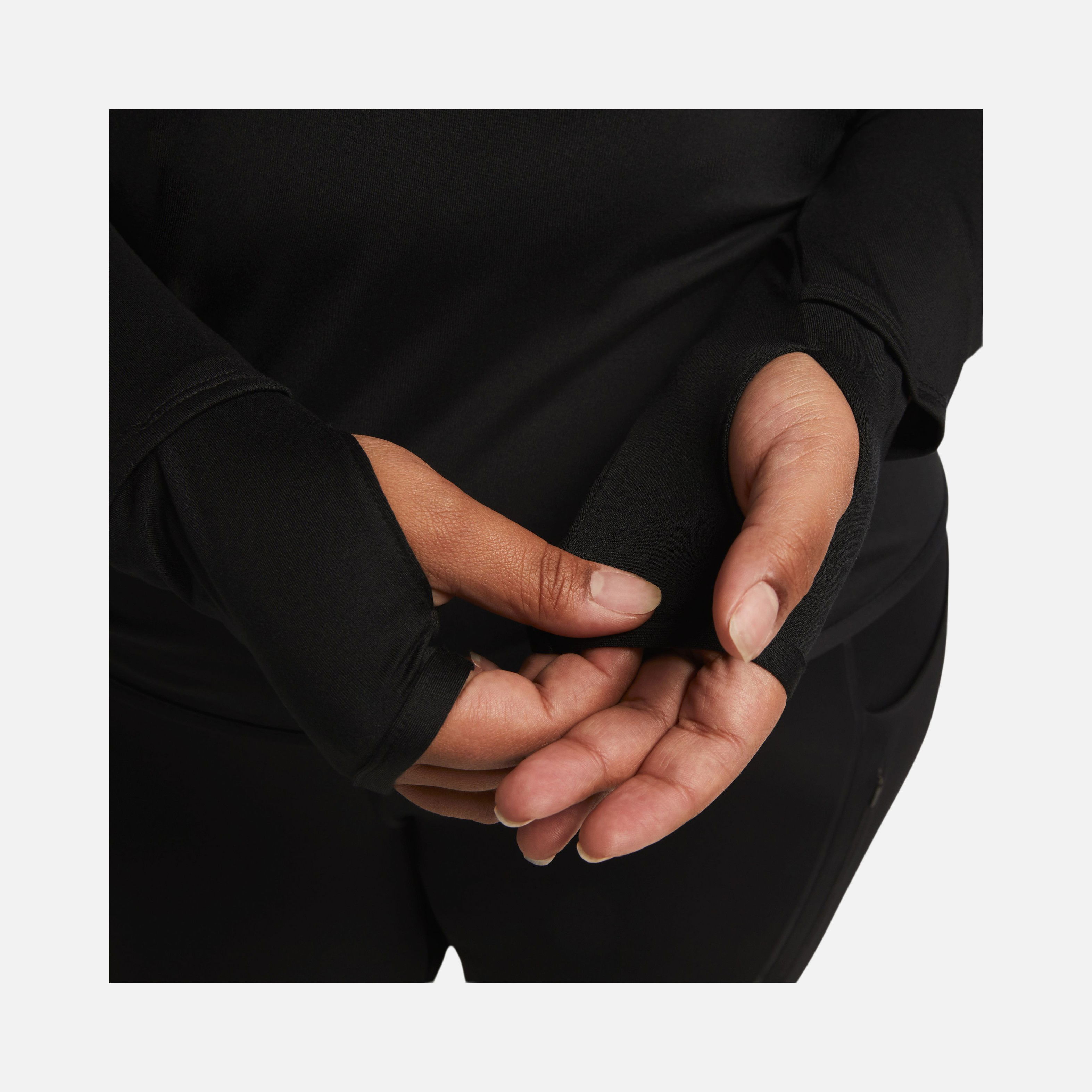 Nike Dri-Fit Swift UV 1/4-Zip Running Top Long-Sleeve (Plus Size) Kadın Tişört