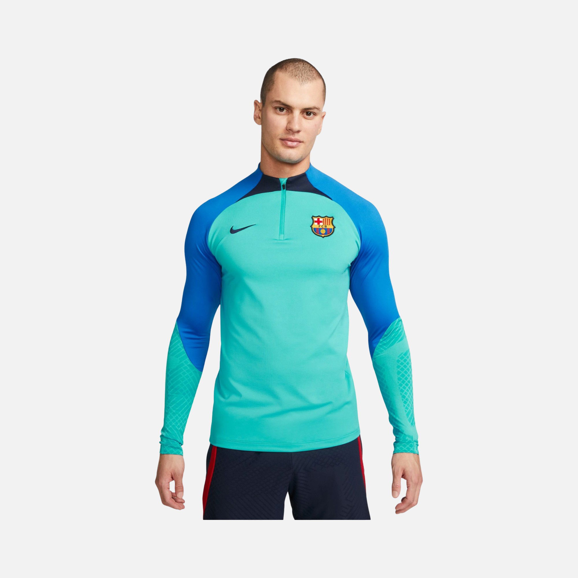 Nike F.C. Barcelona Dri-Fit Strike Football Drill Long-Sleeve Erkek Tişört