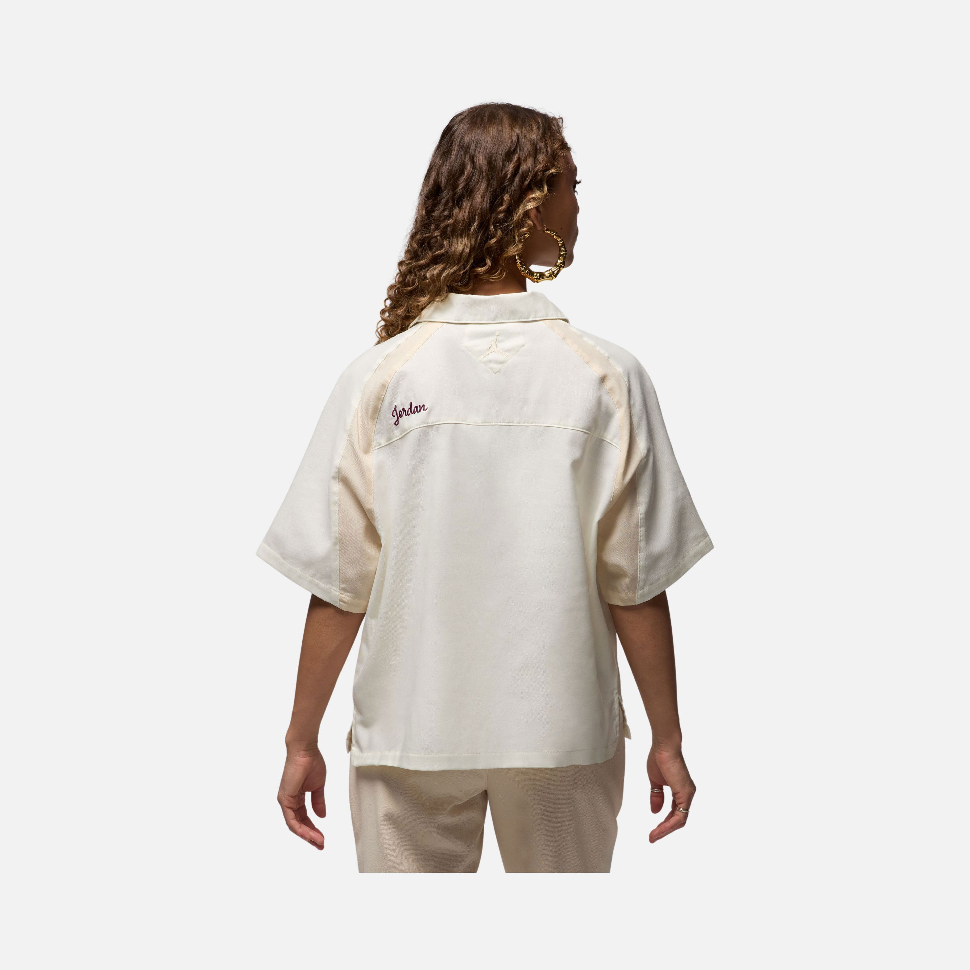 Nike Jordan Woven Full-Buttoned Short-Sleeve Kadın Gömlek