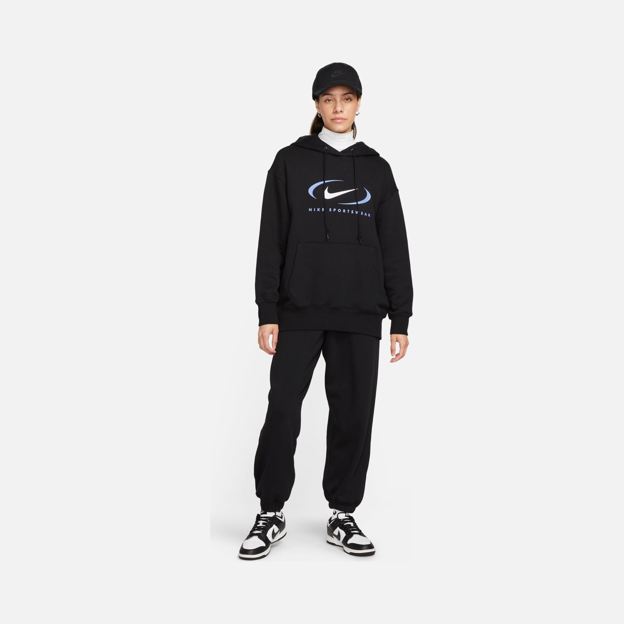 Nike Sportswear Graphic Oversized Fleece Pullover Hoodie Kadın Sweatshirt