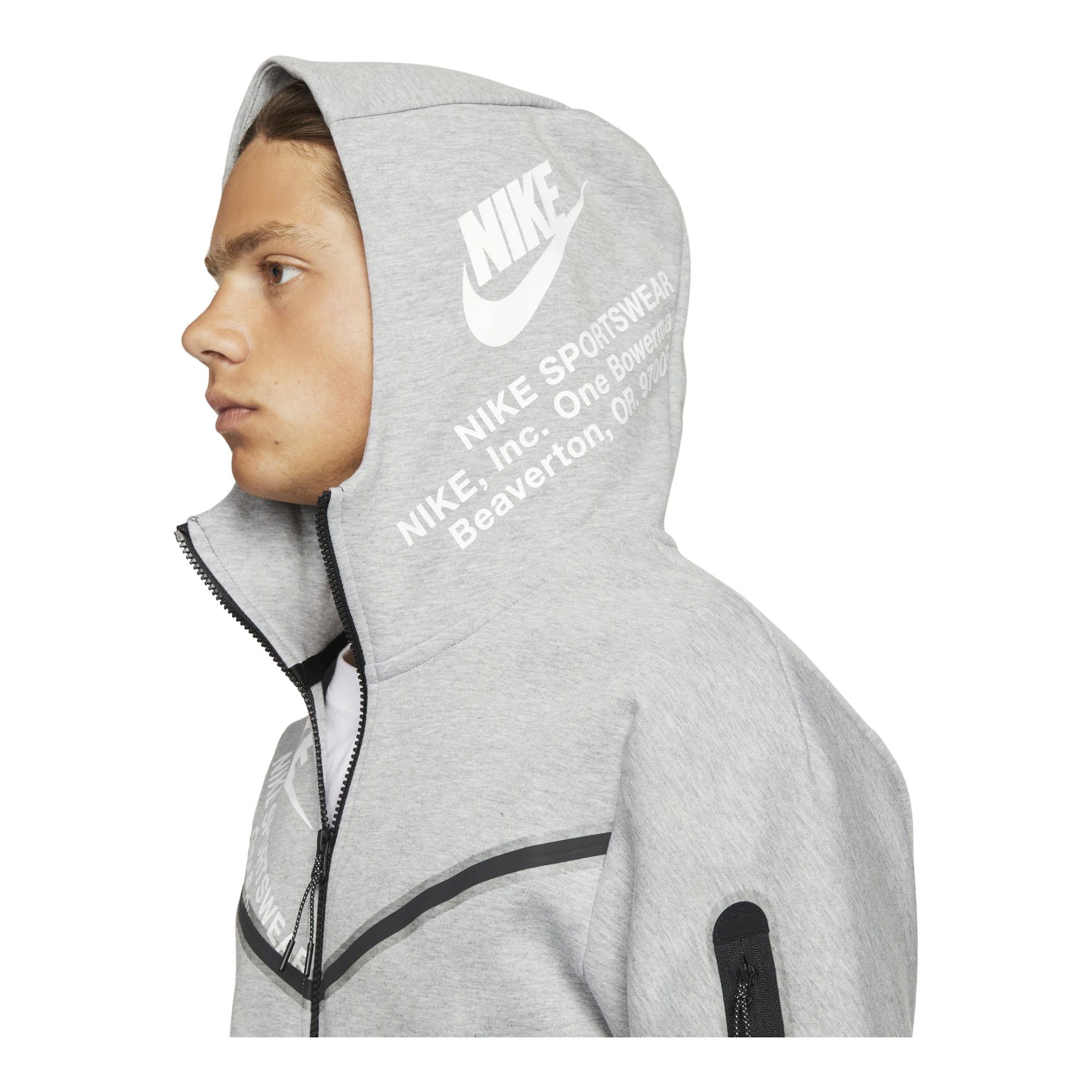 Nike Sportswear Tech Fleece Windrunner Graphic Color Block Full-Zip Hoodie Erkek Sweatshirt