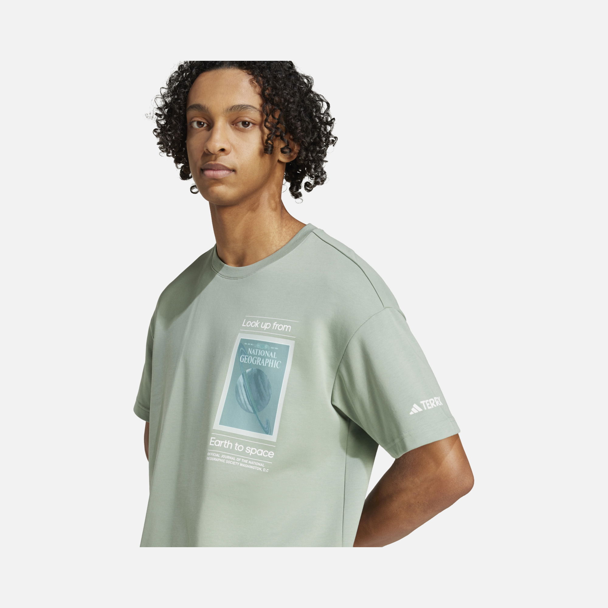 adidas Terrex Look Up From Earth ''National Geographic'' Hiking Short-Sleeve Erkek Tişört