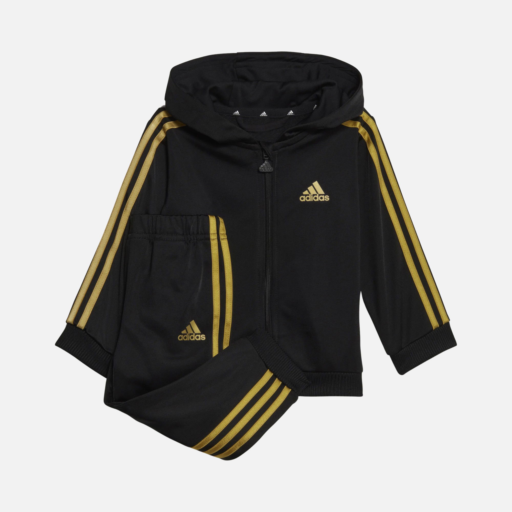 adidas Sportswear Essentials Shiny 3-Stripes Full-Zipp Çocuk Eşofman Takımı