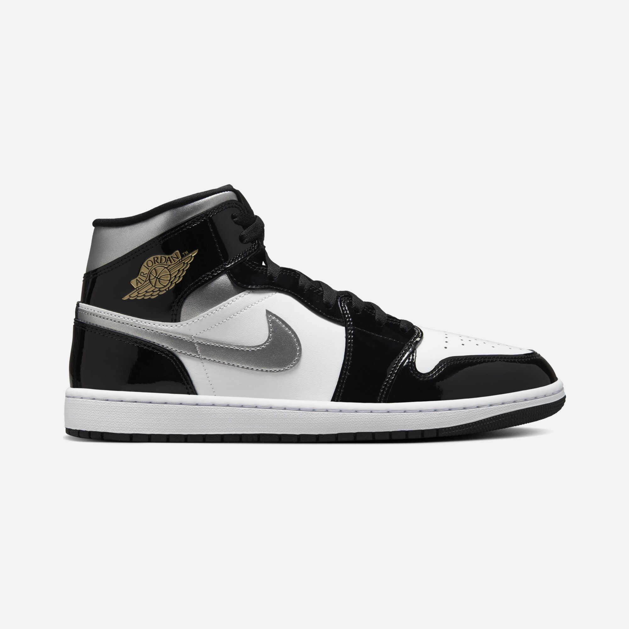Nike Air Jordan 1 Mid SE ''Patent Leather Upper Details'' Erkek Spor Ayakkabı