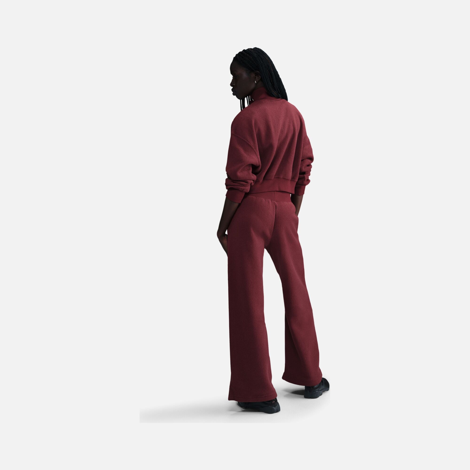 Nike Sportswear Phoenix Plush High-Waisted Wide-Leg Cozy Fleece Kadın Pantolon