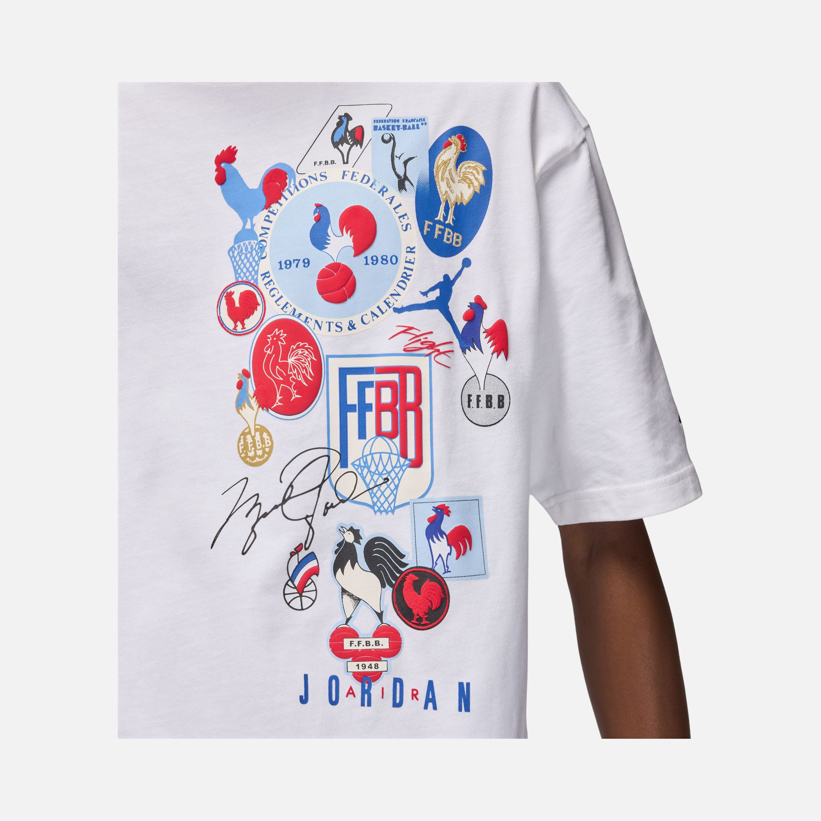 Nike Jordan Sport x Fédération Française de Basketball FW24 Short-Sleeve Erkek Tişört