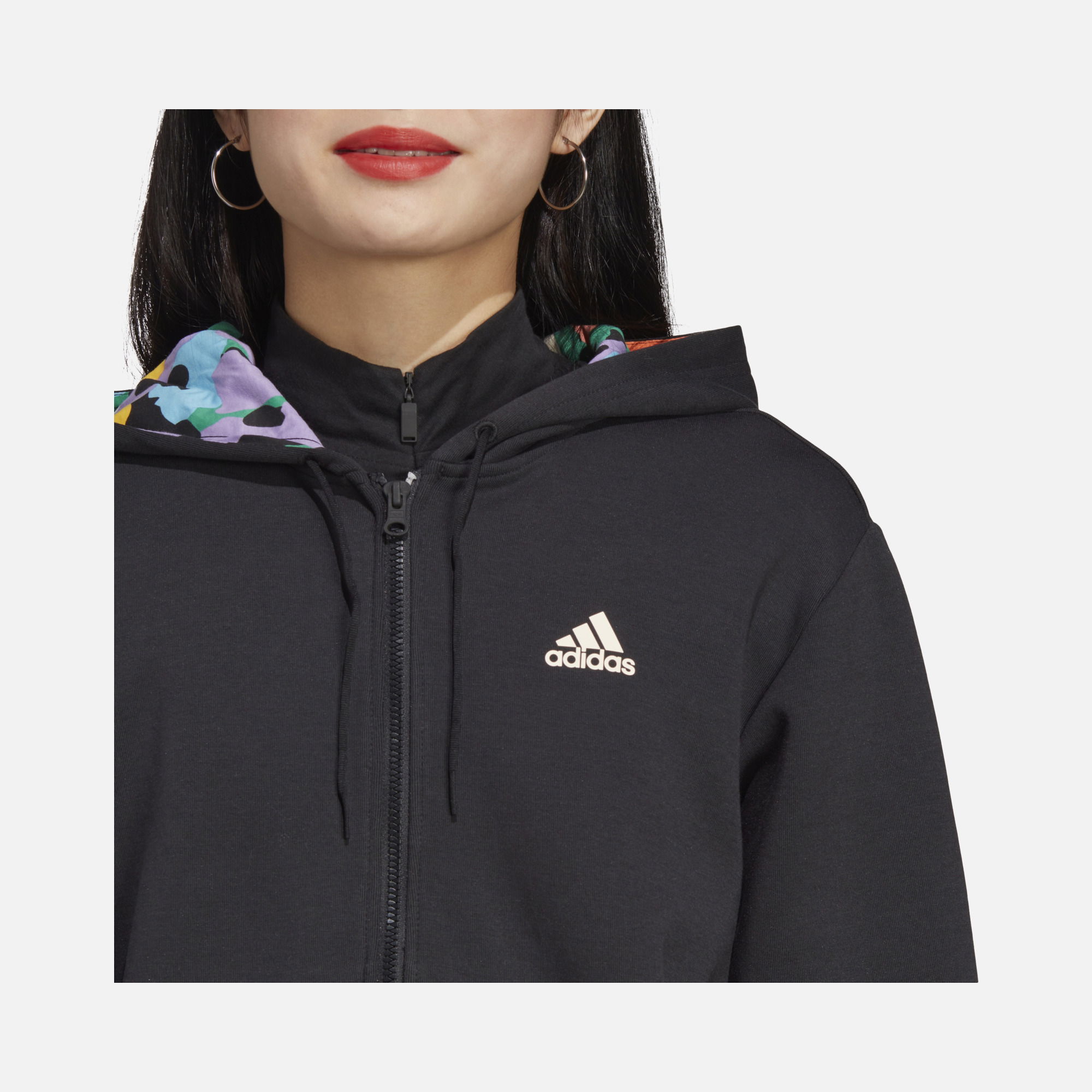 adidas Sportswear Graphic Regular-Fit Full-Zip Hoodie Kadın Sweatshirt