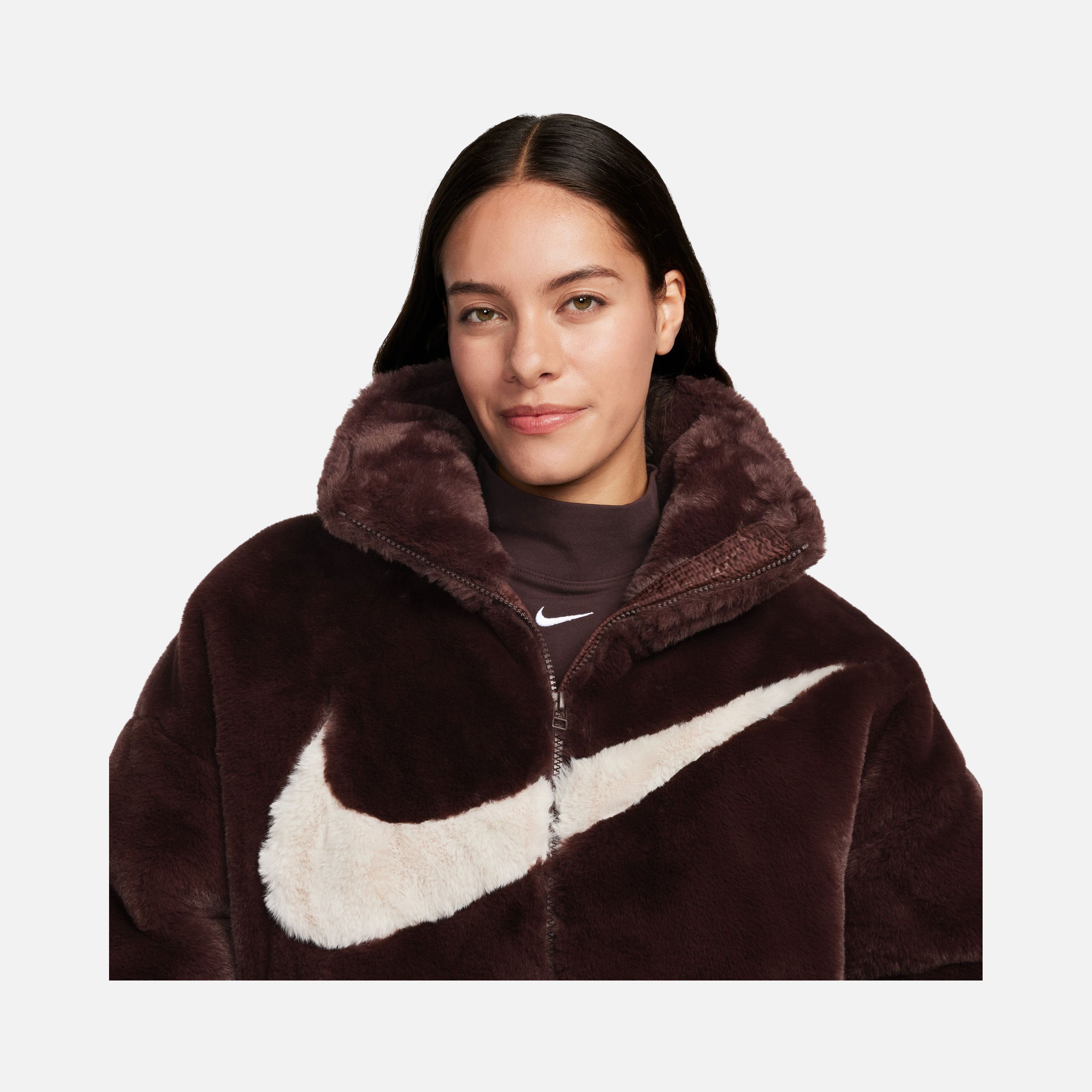 Nike Sportswear Essential Oversized Faux Fur Puffer Full-Zip Kadın Ceket