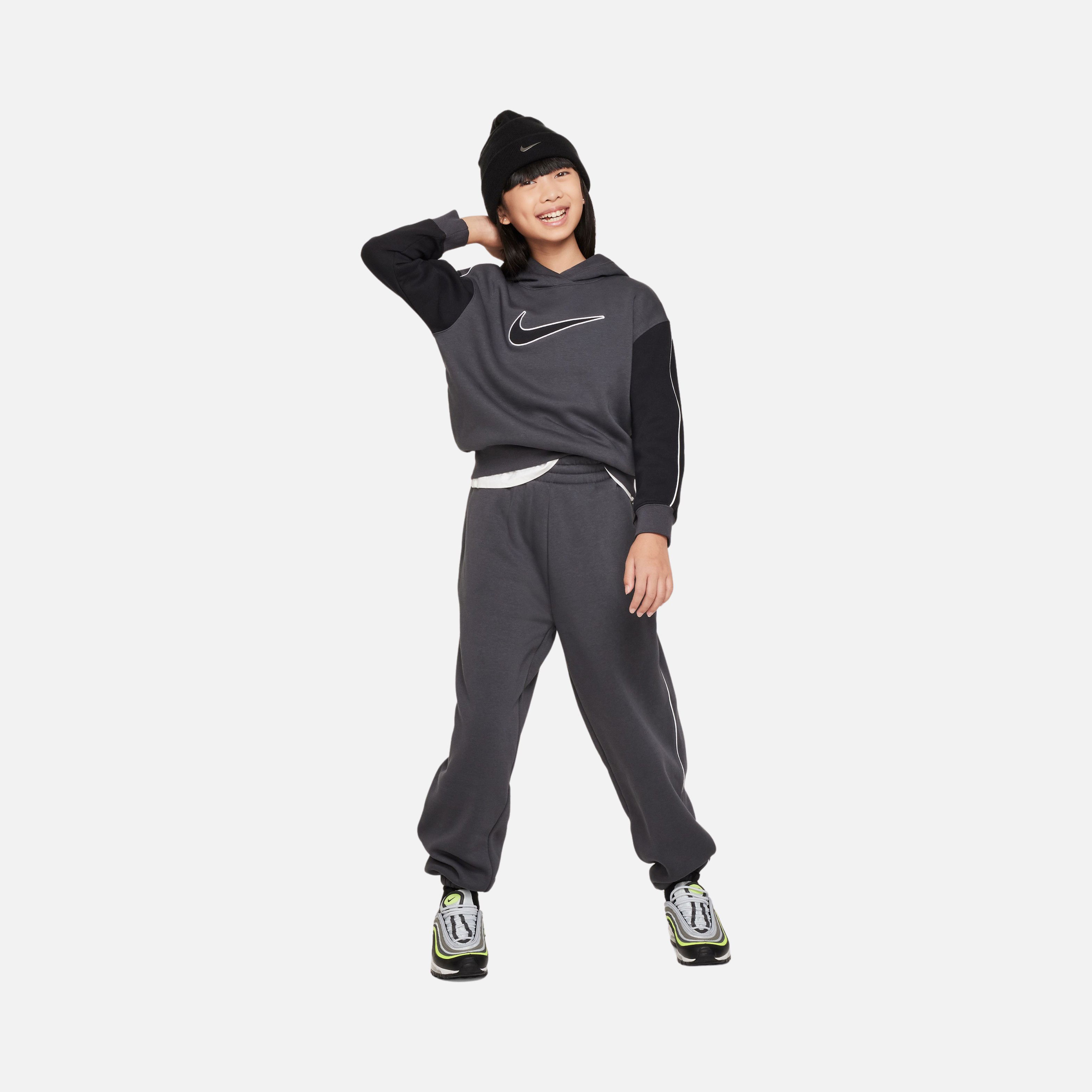 Nike Sportswear Oversized Fleece Pullover Hoodie (Girls') Çocuk Sweatshirt