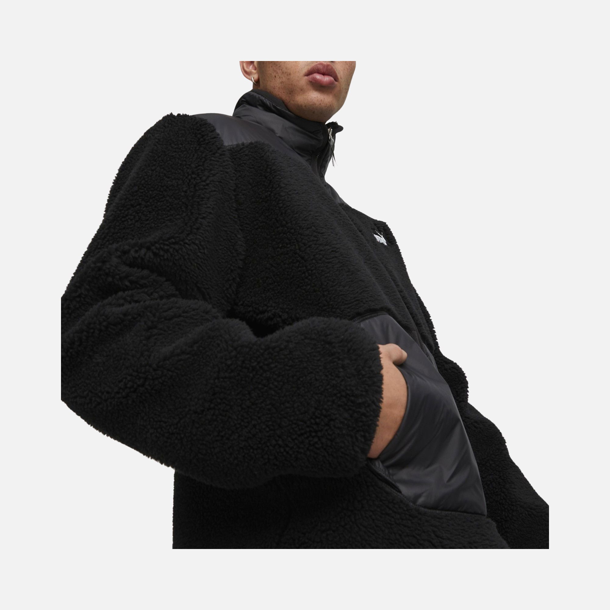 Puma Sportswear Sherpa Hybrid Full-Zip Hoodie Erkek Ceket