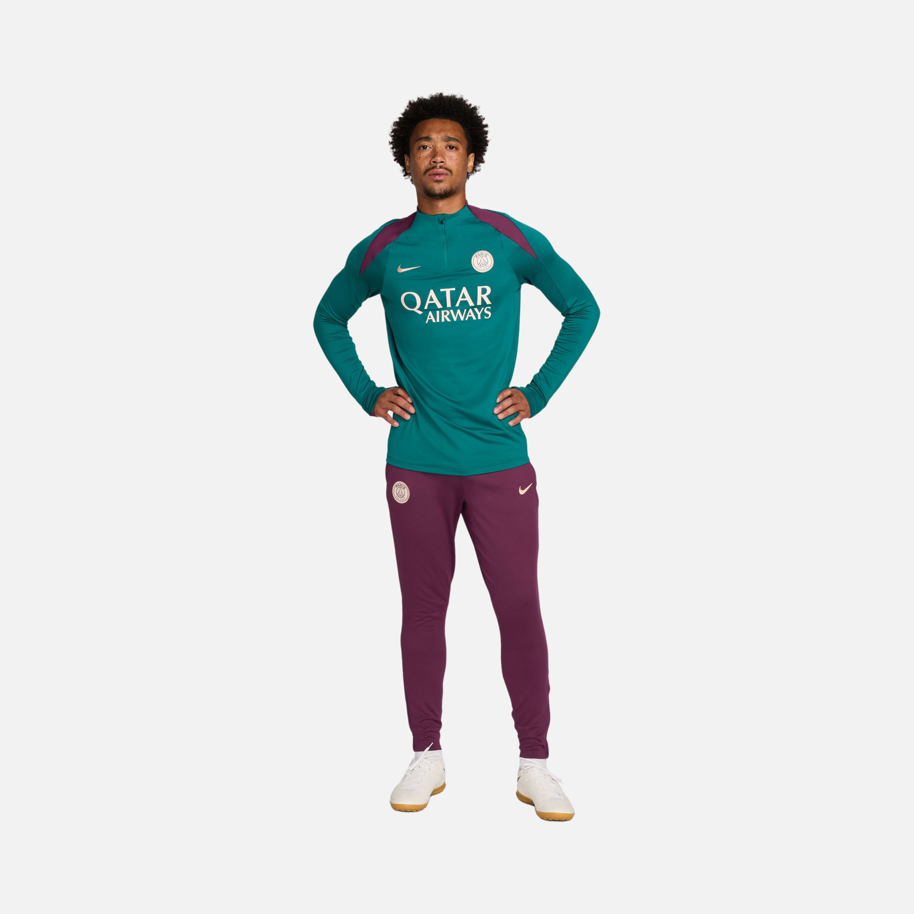 Nike Paris Saint-Germain Dri-Fit Strike Drill 1/4 Zip Long-Sleeve Erkek Tişört