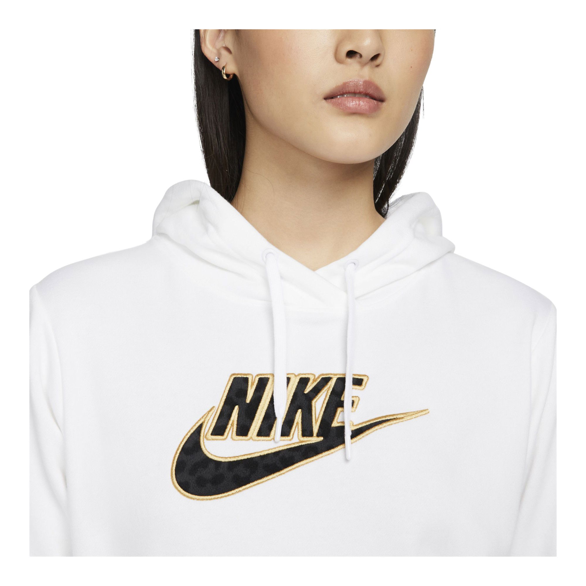 Nike Sportswear Fleece Futura Leopard Graphic Print Hoodie Kadın Sweatshirt