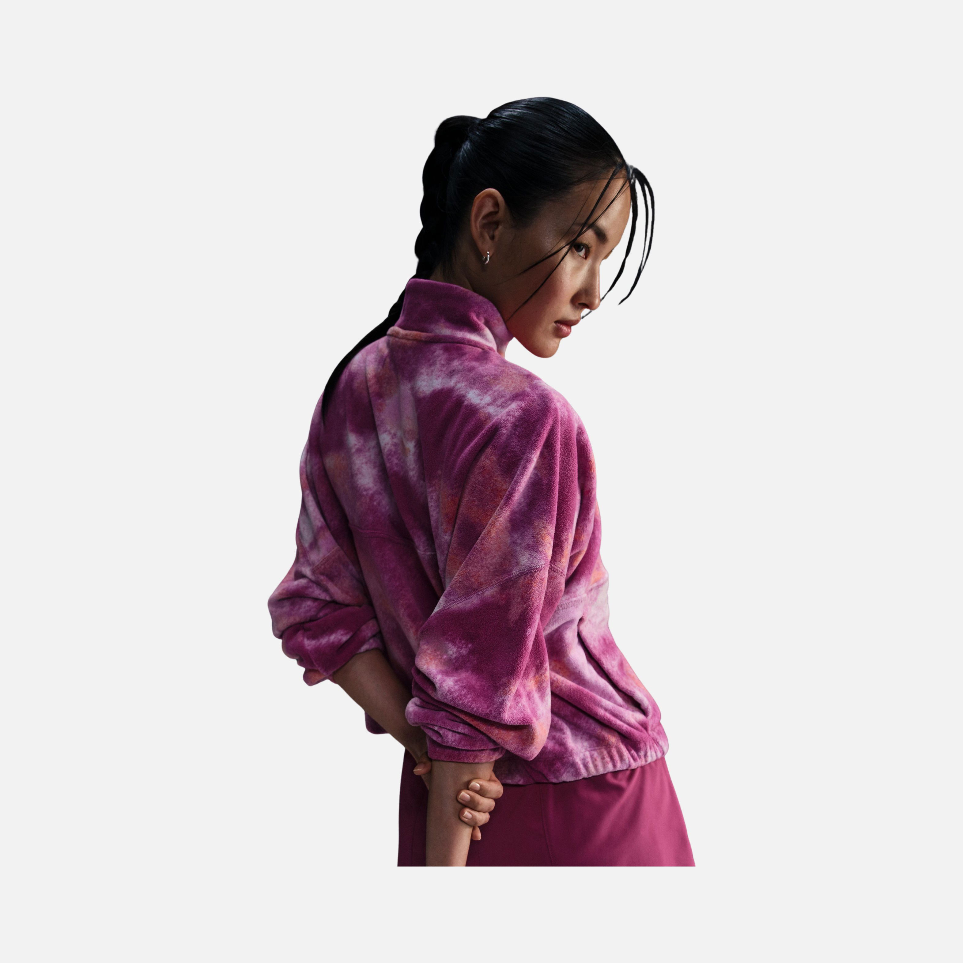 Nike One Top Fleece All Over Printed Half-Zip Kadın Sweatshirt