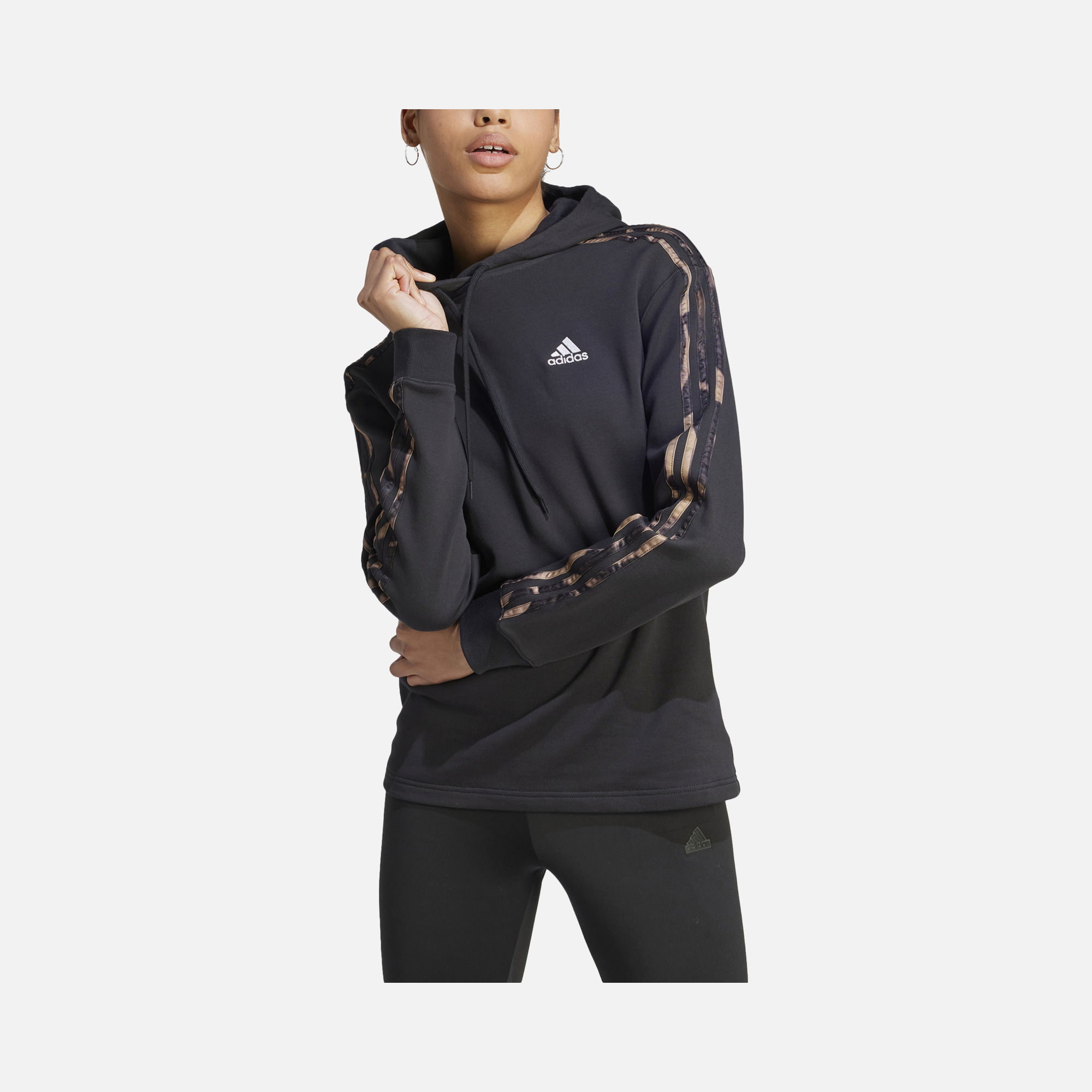 adidas Sportswear Vibrant Print 3-Stripes Hoodie Kadın Sweatshirt