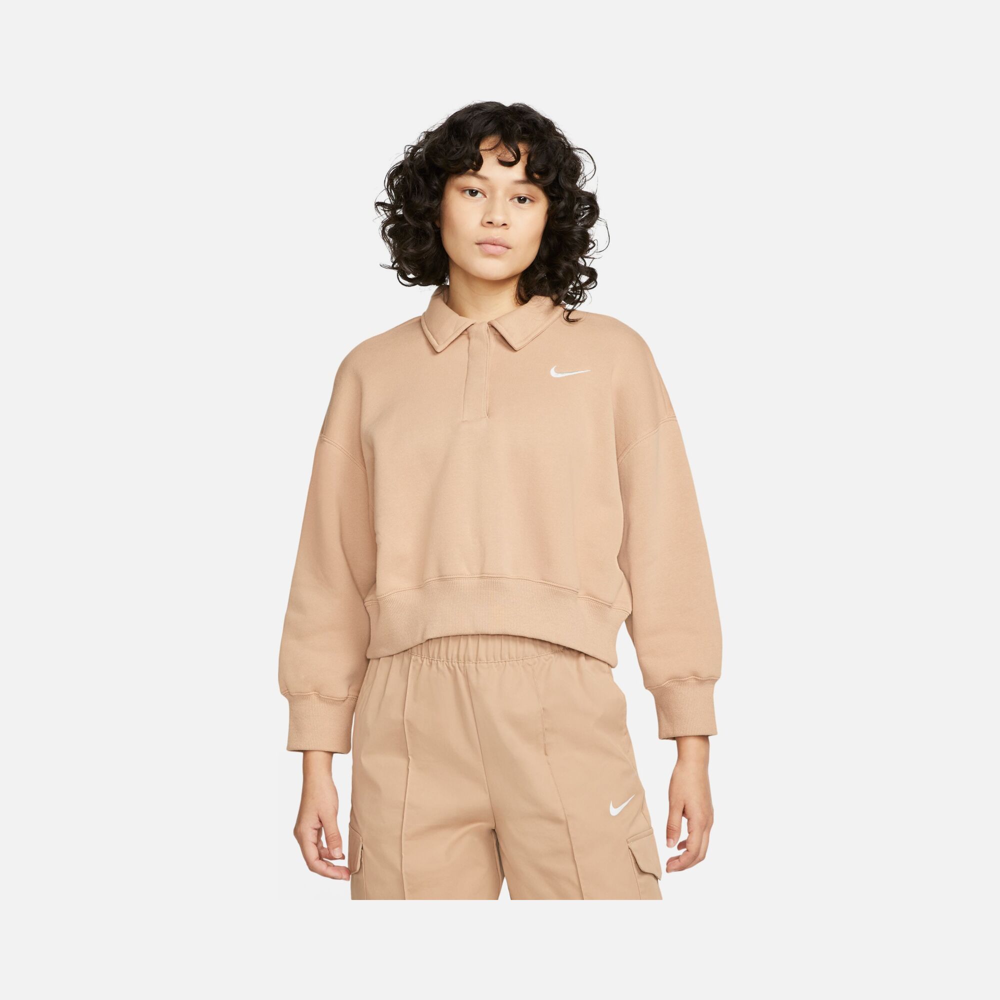 Nike Sportswear Phoenix Fleece Cropped 3 Q Polo Kadın Sweatshirt