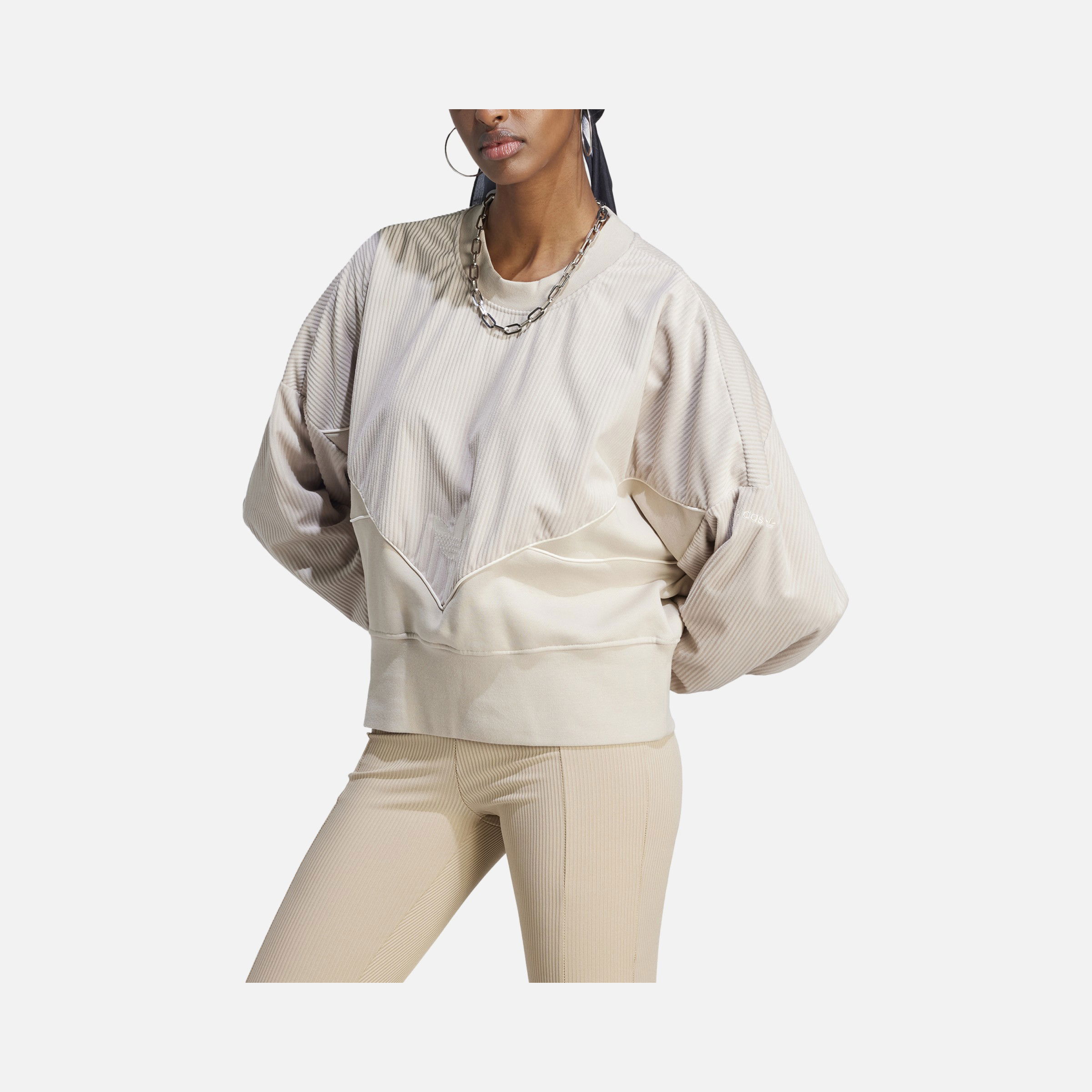 adidas Sportswear Corduroy Mix Material Hooide Kadın Sweatshirt