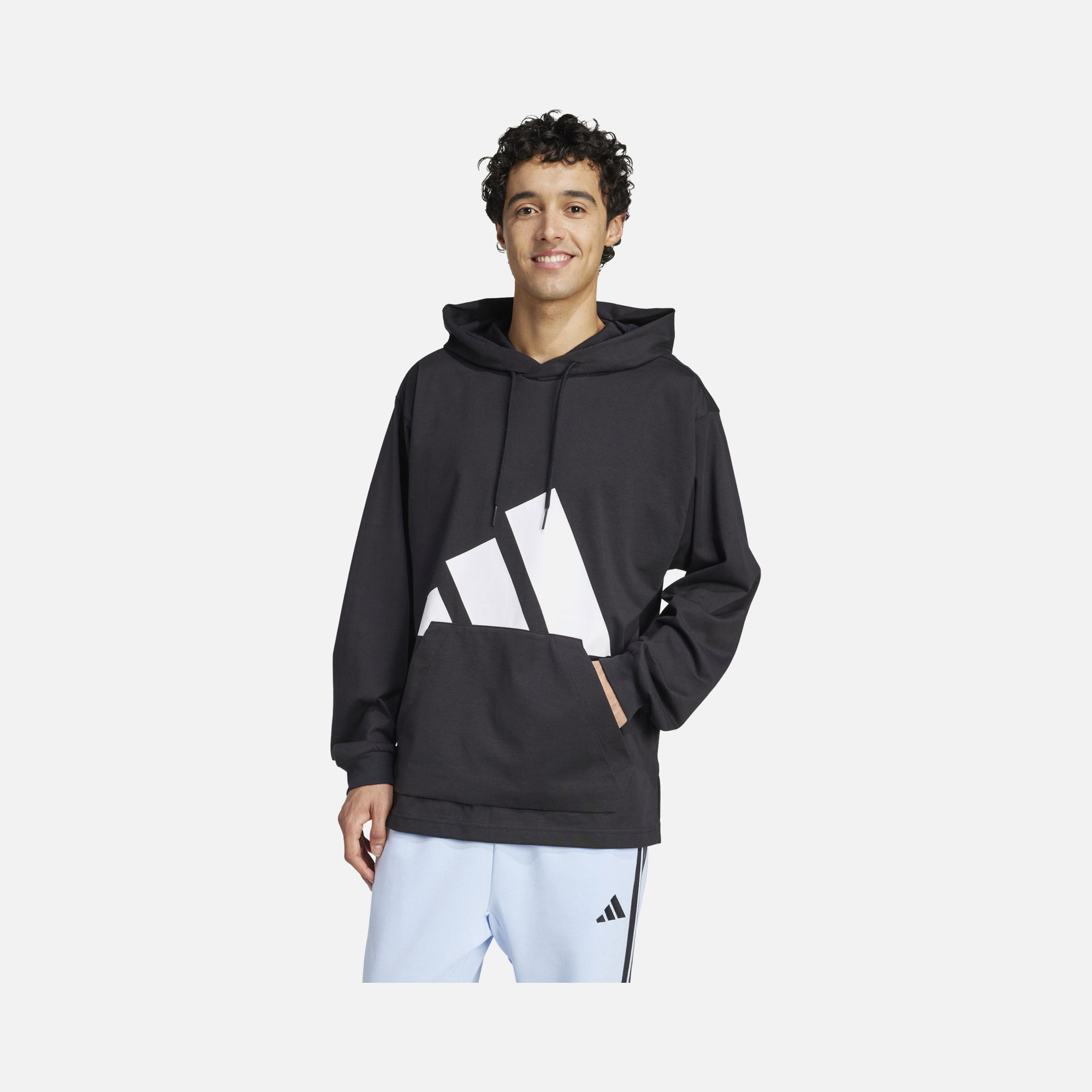 adidas Sportswear Essentials Big Logo Single Jersey Hooded Erkek Sweatshirt
