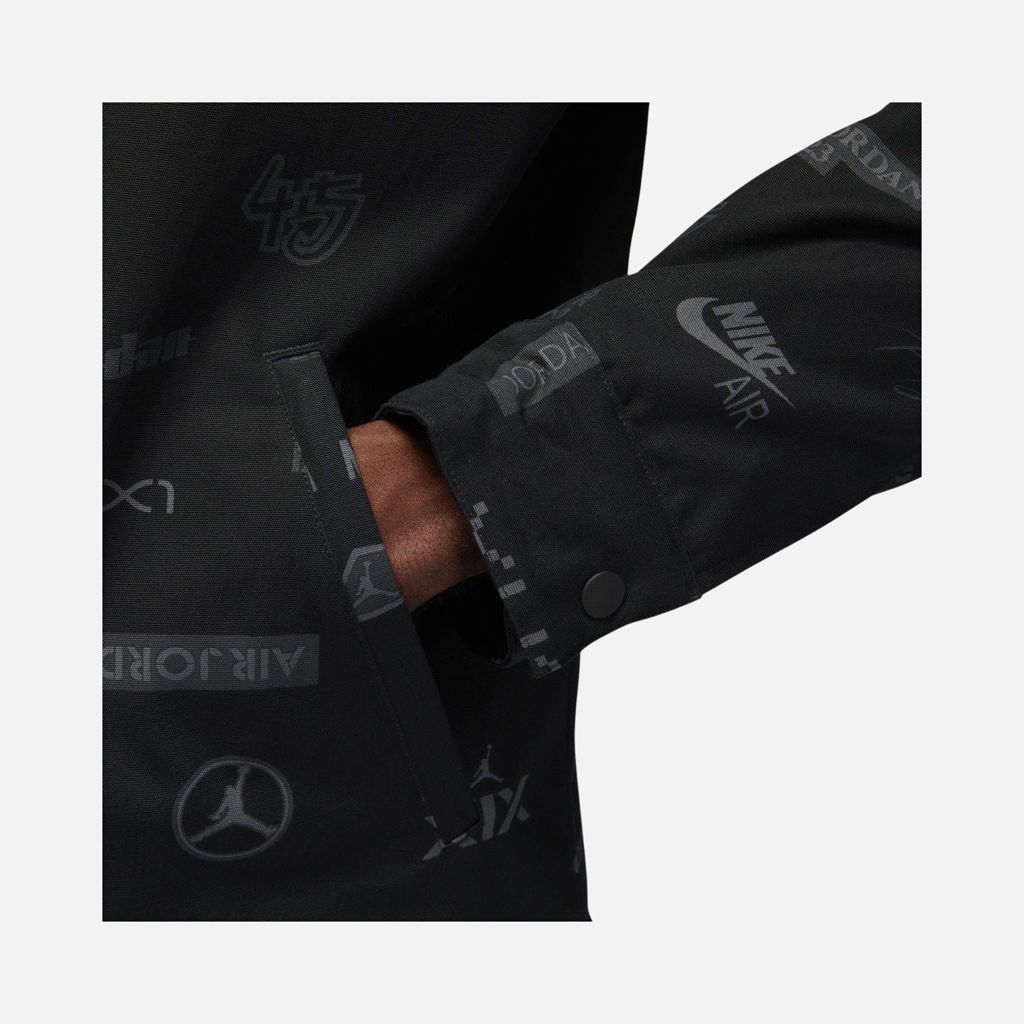 Nike Jordan Flight Heritage Allover OW Lined Full-Zip Erkek Ceket