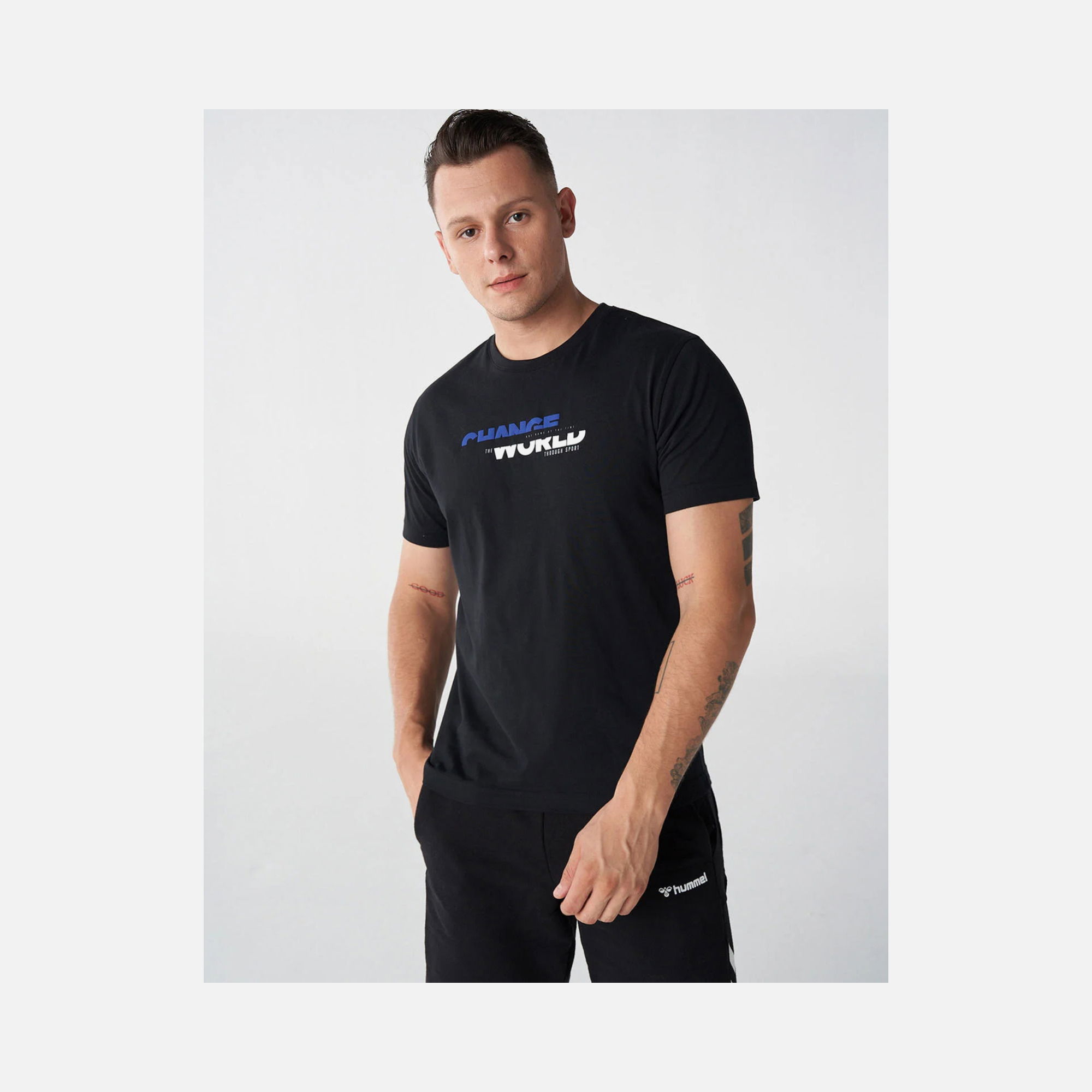 Hummel Sportswear Divide Short-Sleeve Erkek Tişört