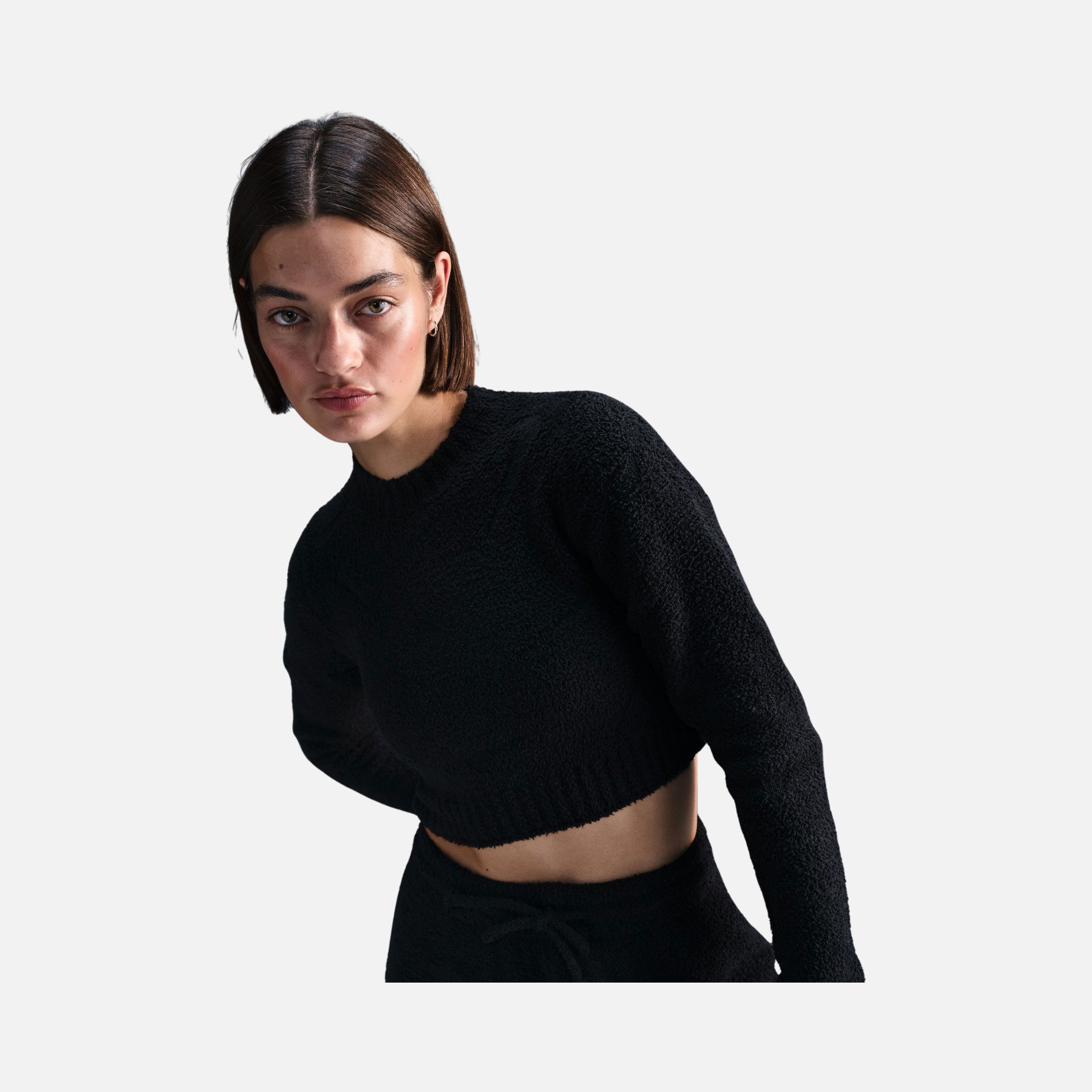 Nike Sportswear Phoenix Cozy Bouclé Tight Knit Long-Sleeve Kadın Tişört