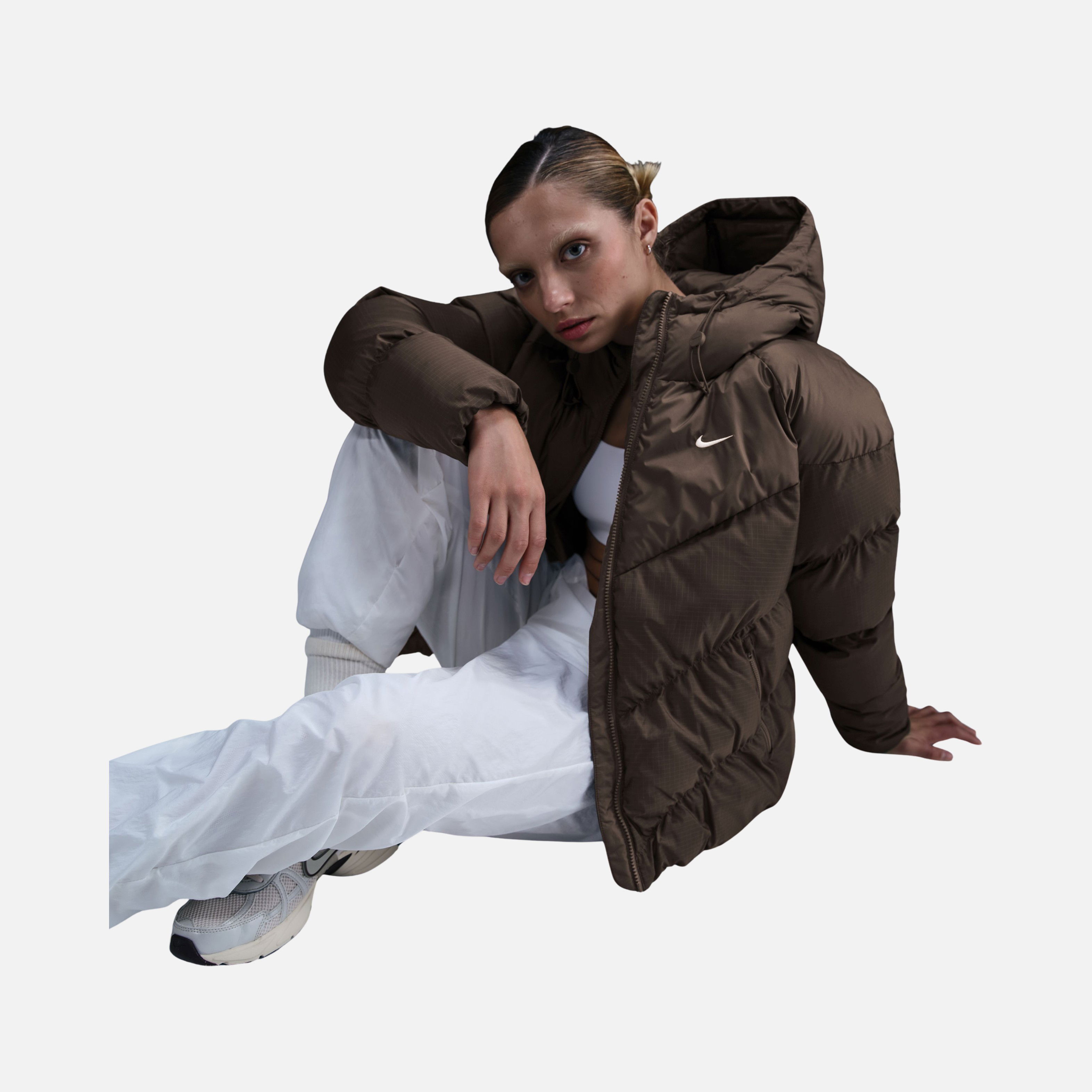 Nike Sportswear Windpuffer Storm-Fit Loose Full-Zip Hoodie Kadın Mont