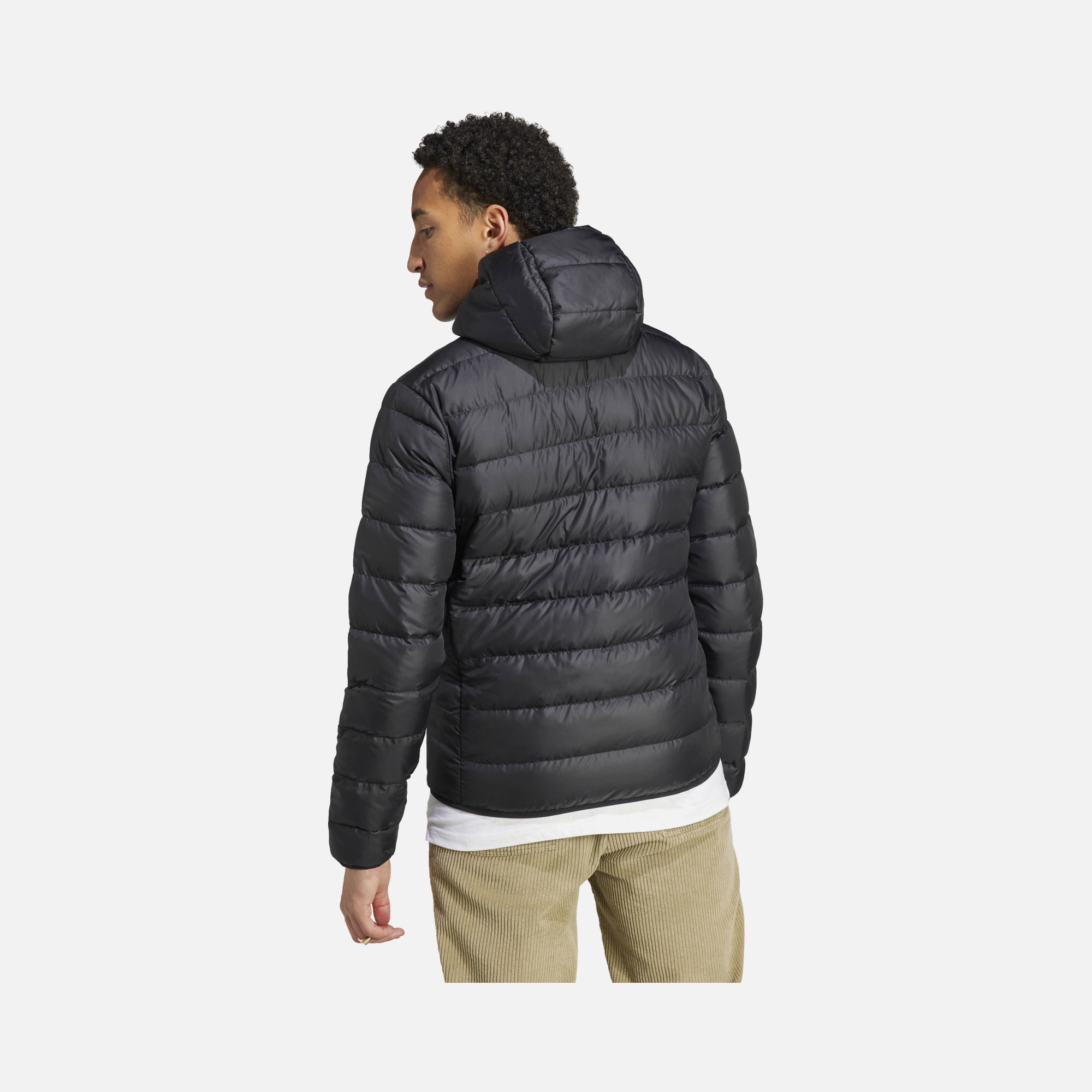 adidas Essentials Light Down Full-Zip Hoodie Erkek Ceket