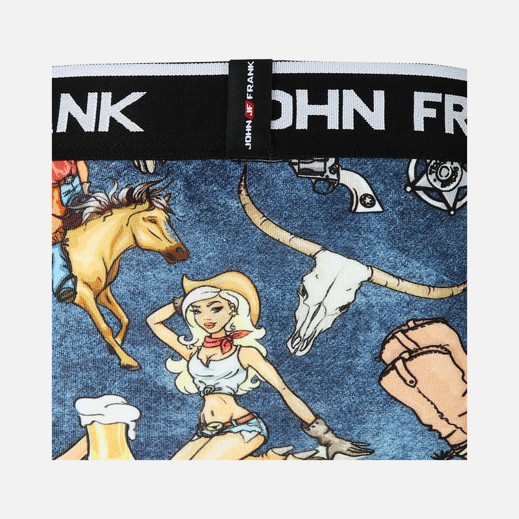 John Frank Kovboy Digital Printing Erkek Boxer