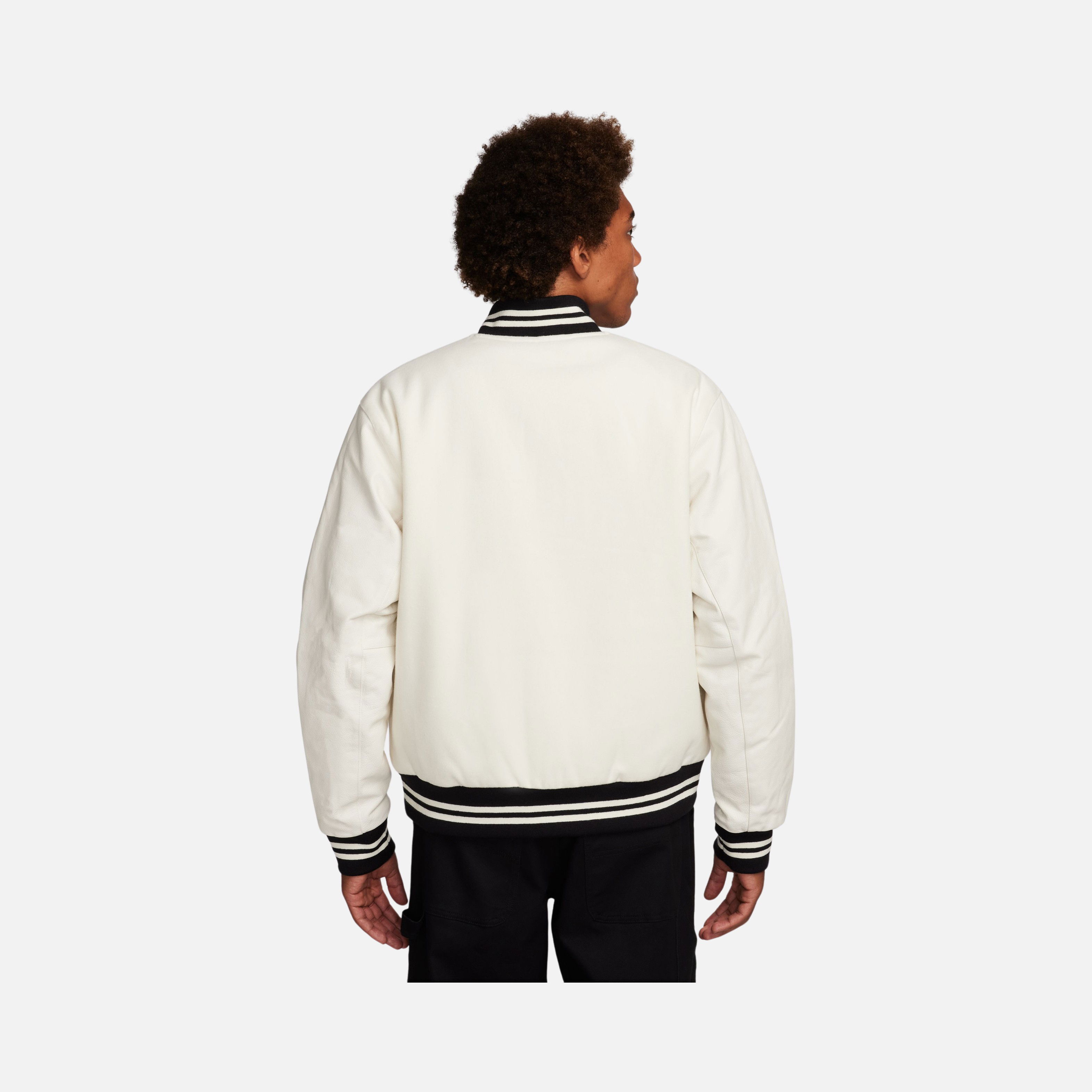 Nike Authentics Varsity Closure Leather Sleeve Full-Snap Erkek Ceket