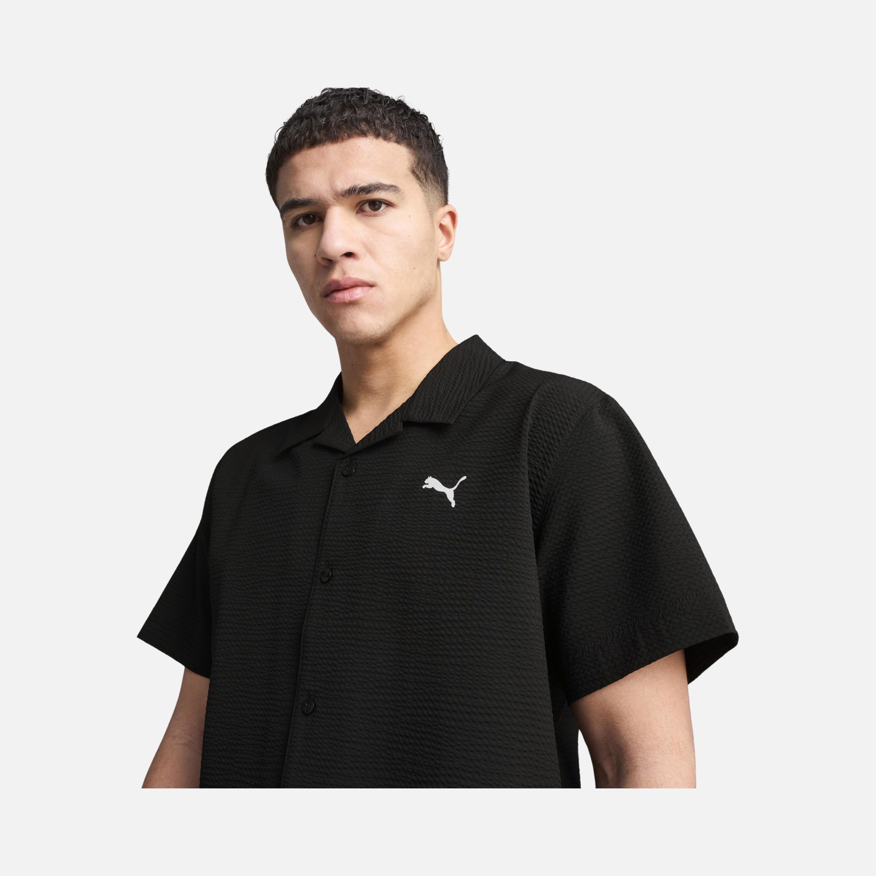 Puma Sportswear Wardrobe Essentials Relaxed Full-Buttoned Short-Sleeve Erkek Gömlek