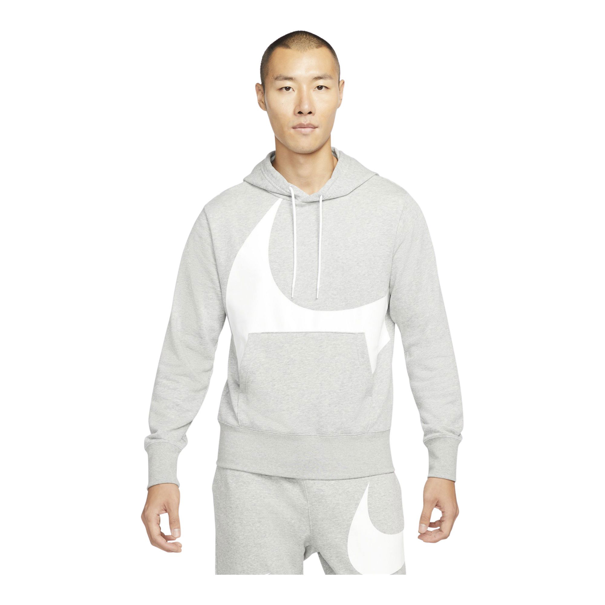 Nike Sportswear Swoosh Semi-Brushed Back Pullover Hoodie Erkek Sweatshirt