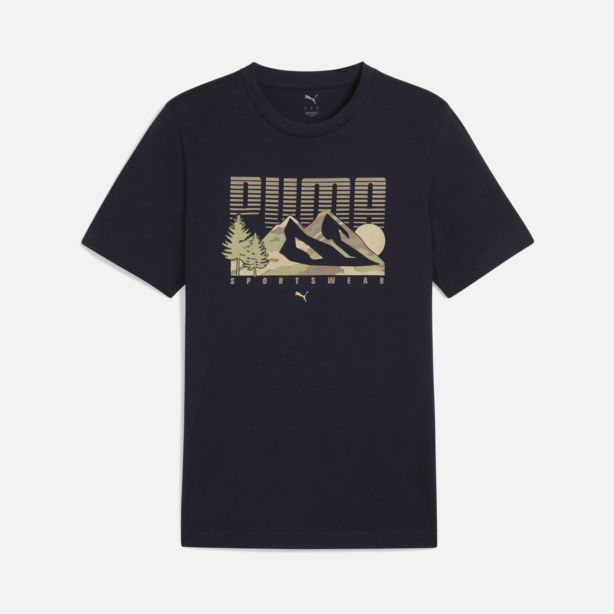 Puma Sportswear Graphics Mountain Regular-Fit Short-Sleeve Erkek Tişört