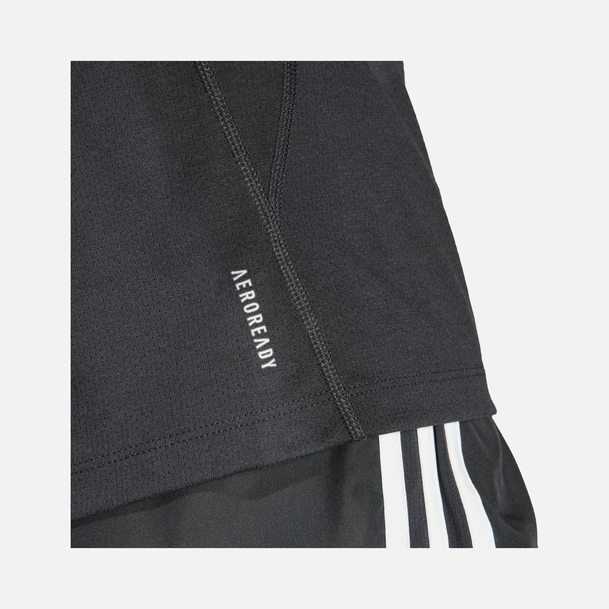 adidas AEROREADY Own the Run 3-Stripes Running Short-Sleeve Kadın Tişört