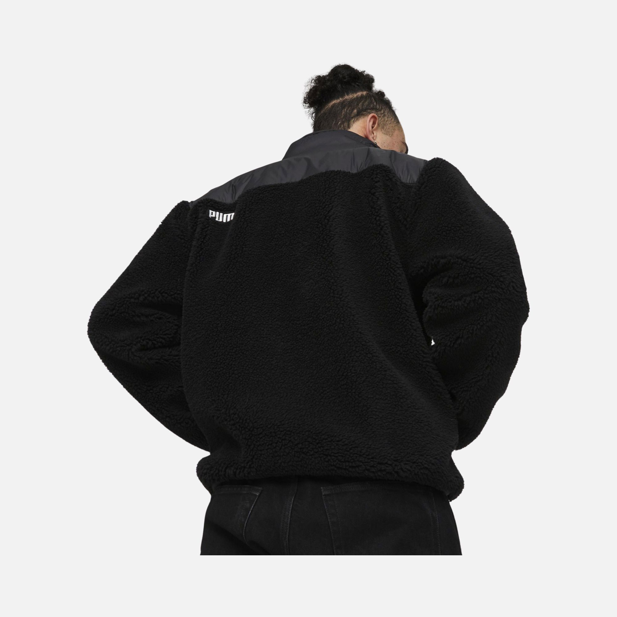 Puma Sportswear Sherpa Hybrid Full-Zip Hoodie Erkek Ceket