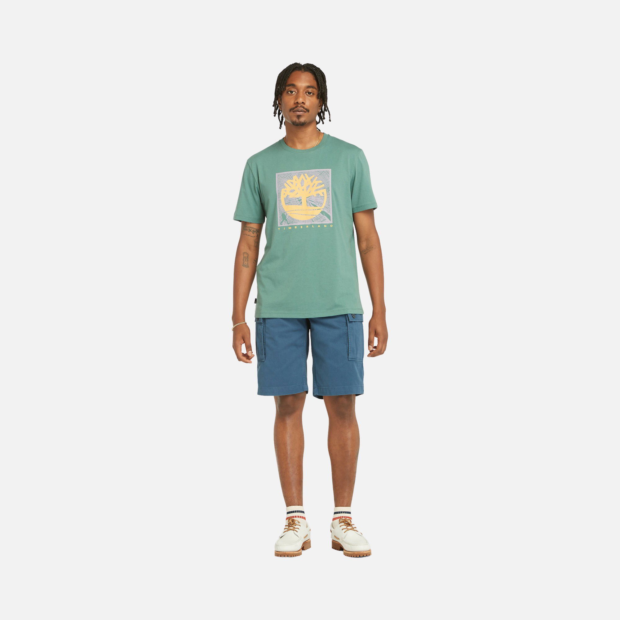 Timberland Sportswear Front Graphic SS24 Short-Sleeve Erkek Tişört