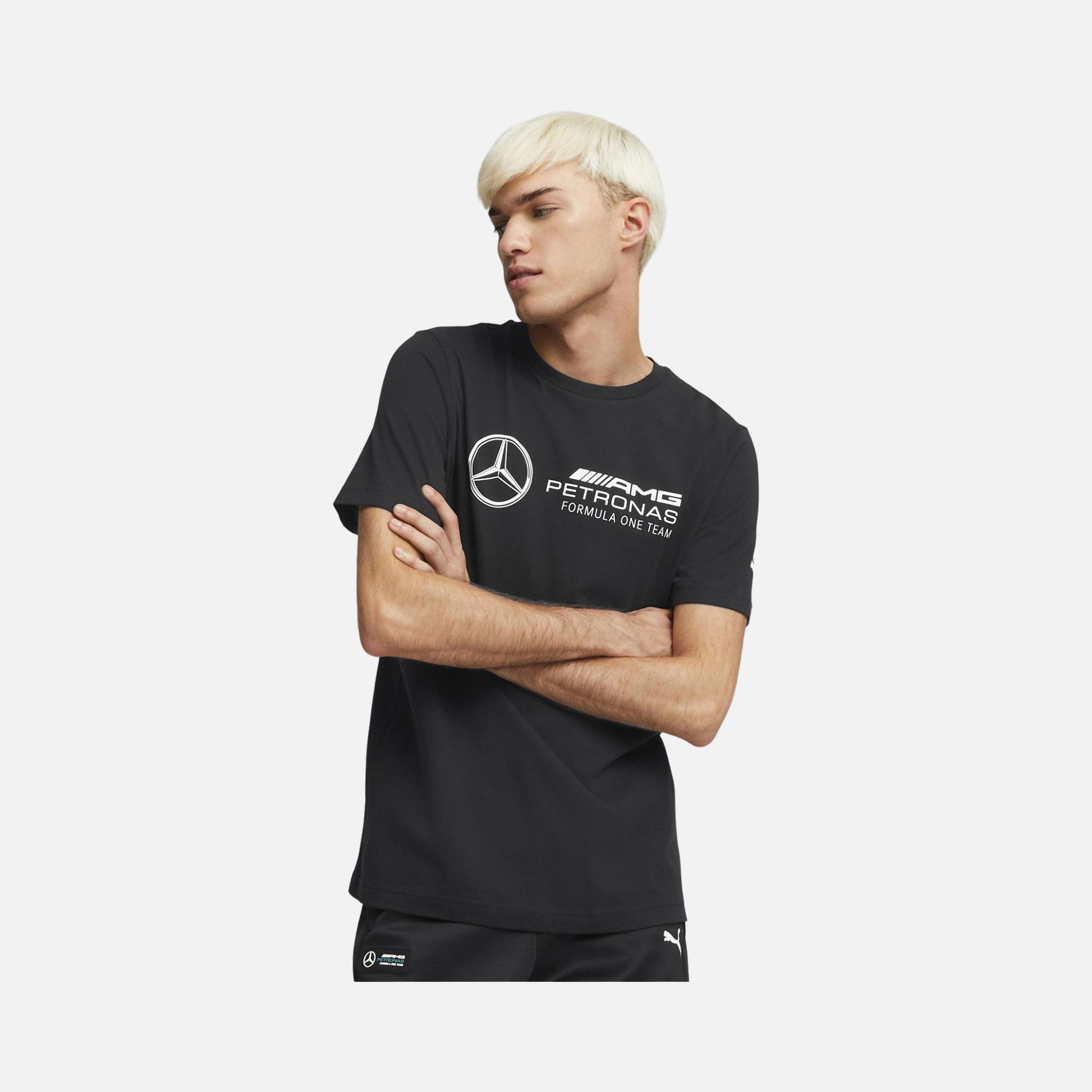 Puma Sportswear Mercedes-AMG Petronas Motorsport F1 Essentials Logo Short-Seeve Erkek Tişört