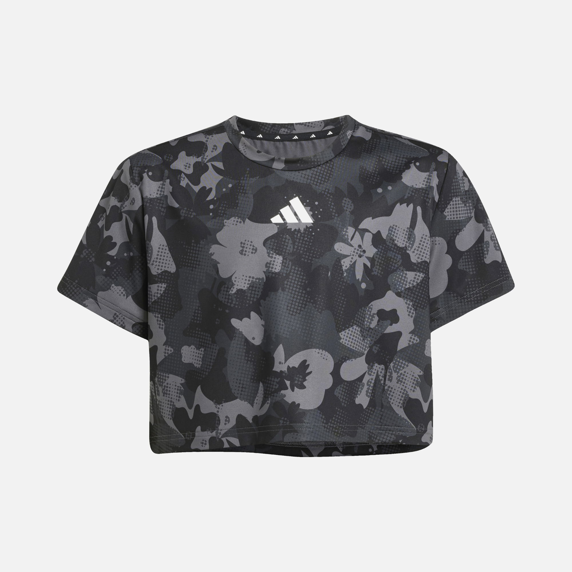 adidas Climacool Train Essentials All Over Printed Flower Cropped Gym & Training Short-Sleeve (Girls') Çocuk Tişört