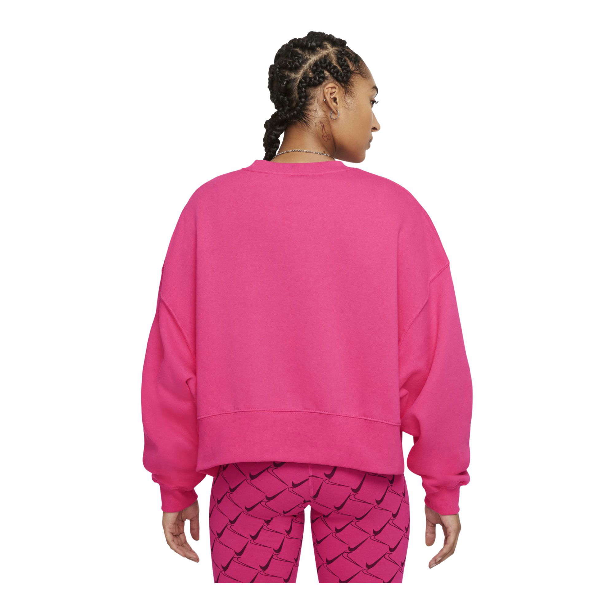 Nike Sportswear Trend Swoosh Printed Crop Fleece Kadın Sweatshirt