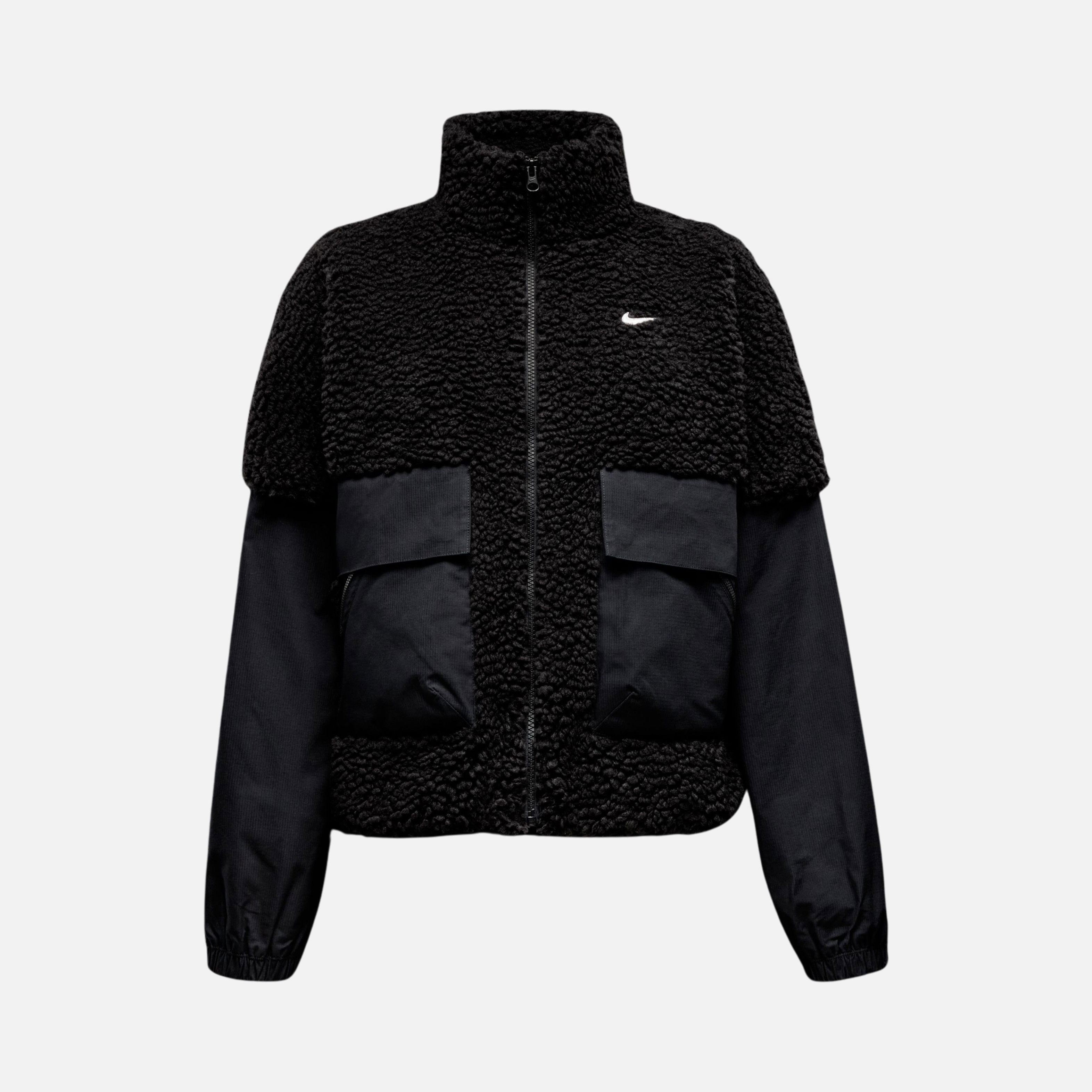 Nike Sportswear Essential Cozy Oversized Faux Fur and Ripstop Fabric Full-Zip Kadın Mont