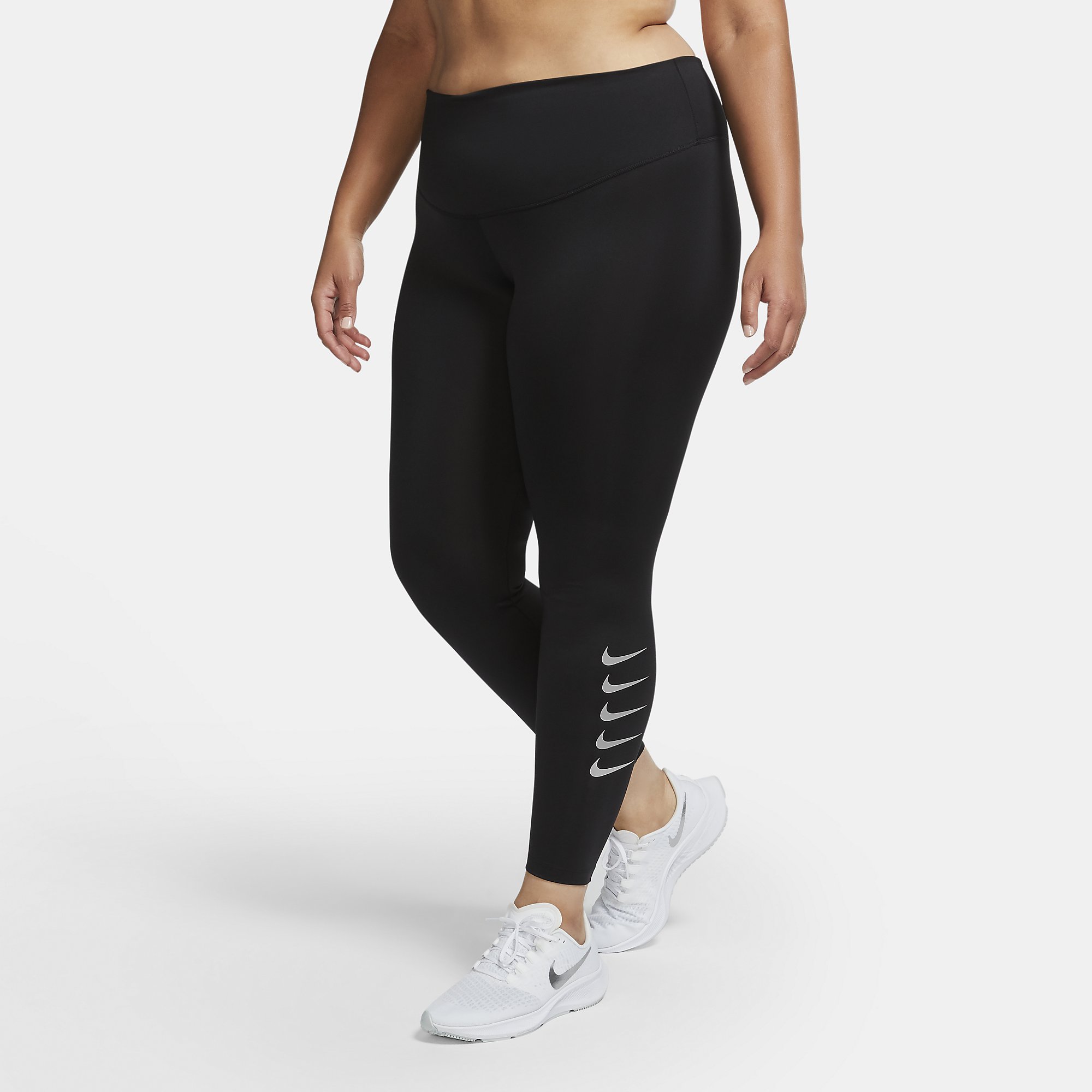 Nike Swoosh Run 7/8 Running Leggings (Plus Size) Kadın Tayt