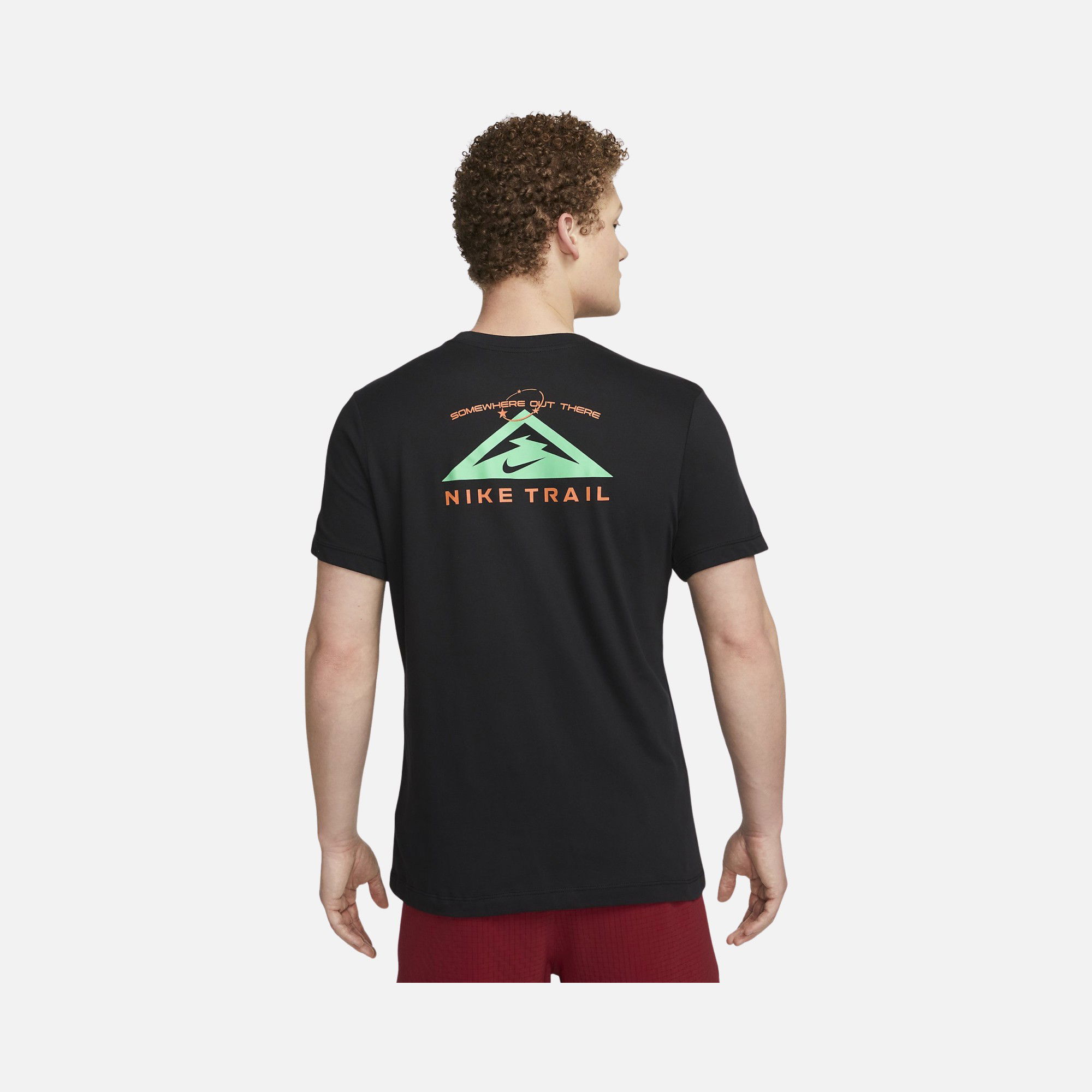 Nike Dri-Fit Trail Print Running Short-Sleeve Erkek Tişört