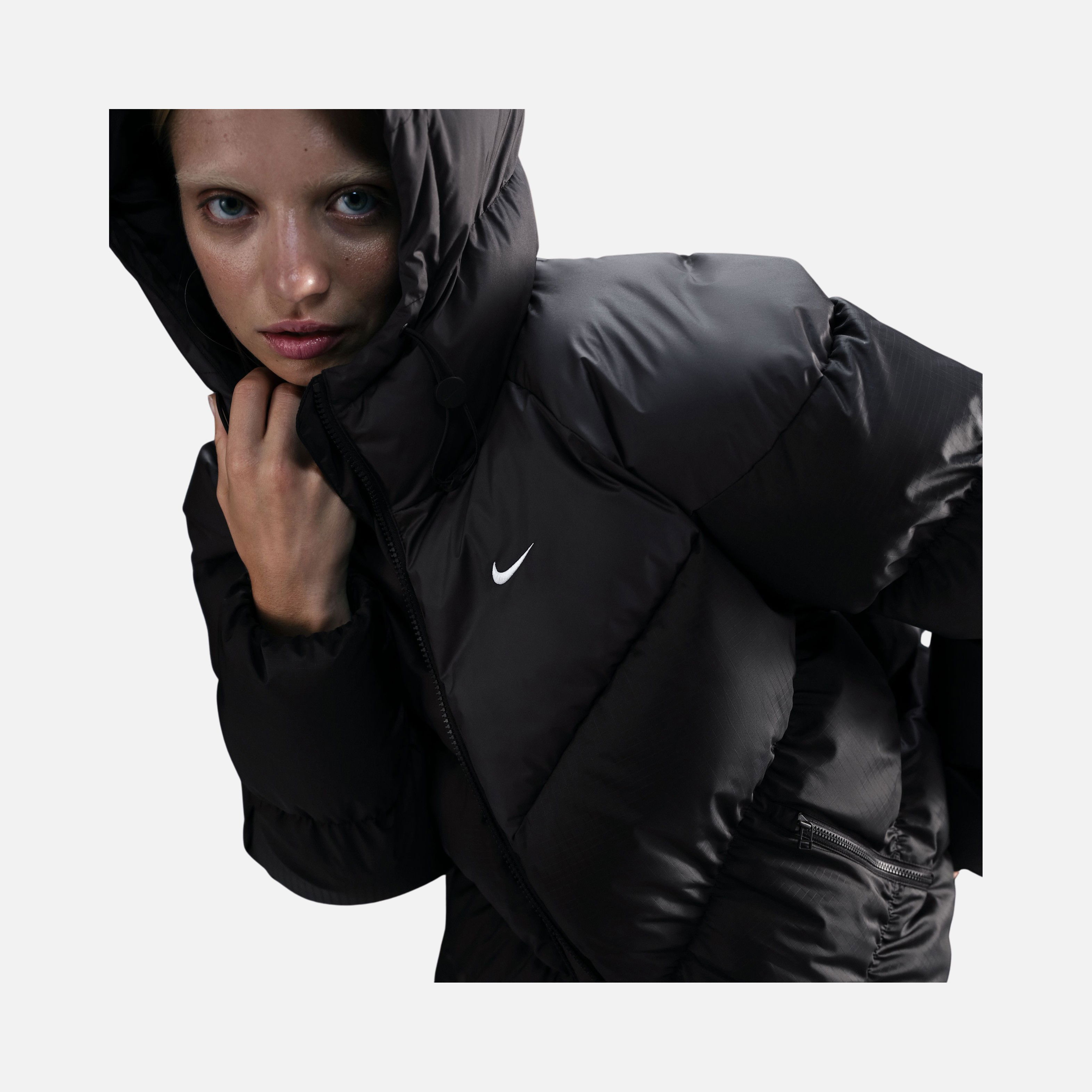 Nike Sportswear Windpuffer Storm-Fit Loose Full-Zip Hoodie Kadın Mont