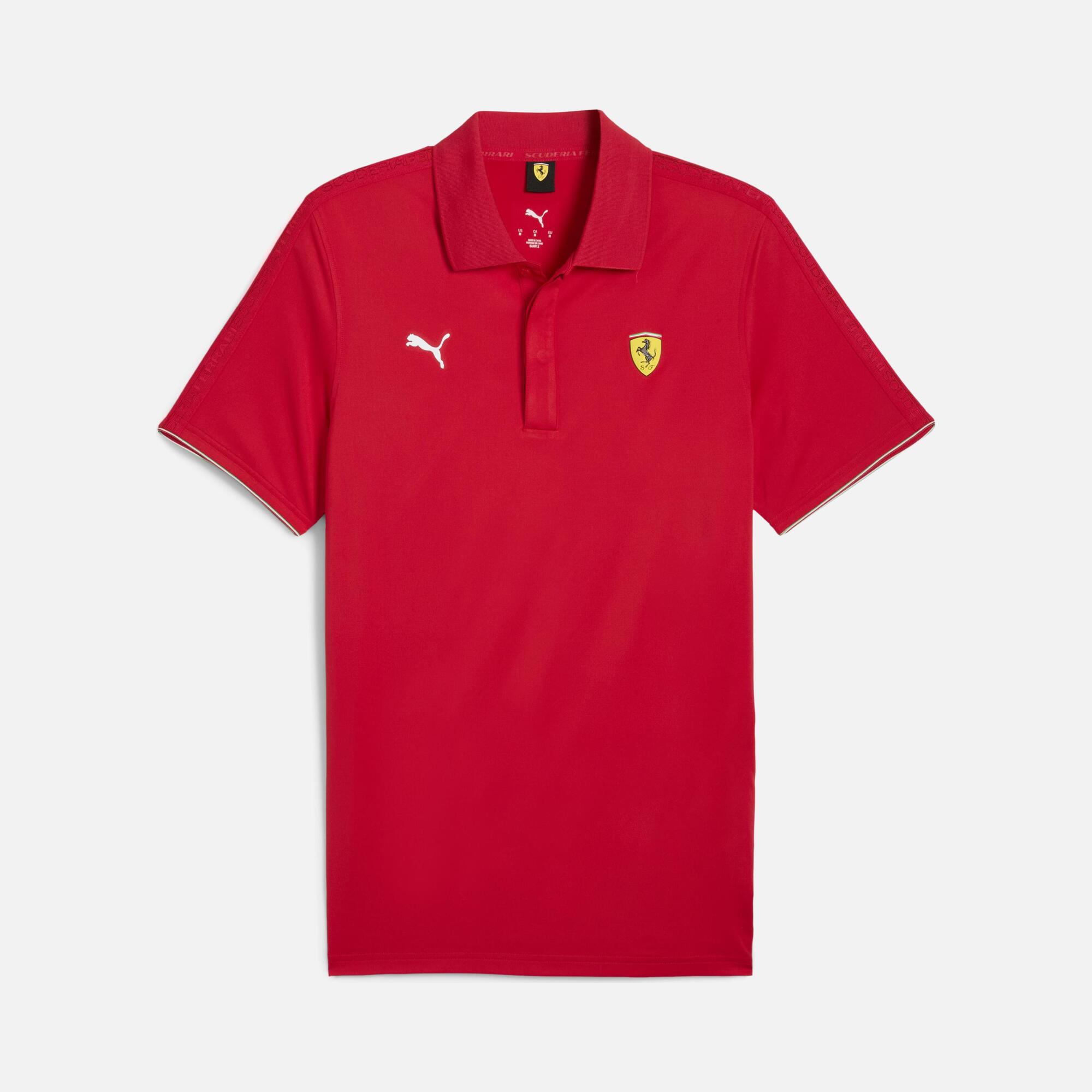 Puma Scuderia Ferrari Race Cloudspun Polo Short-Sleeve Erkek Tişört