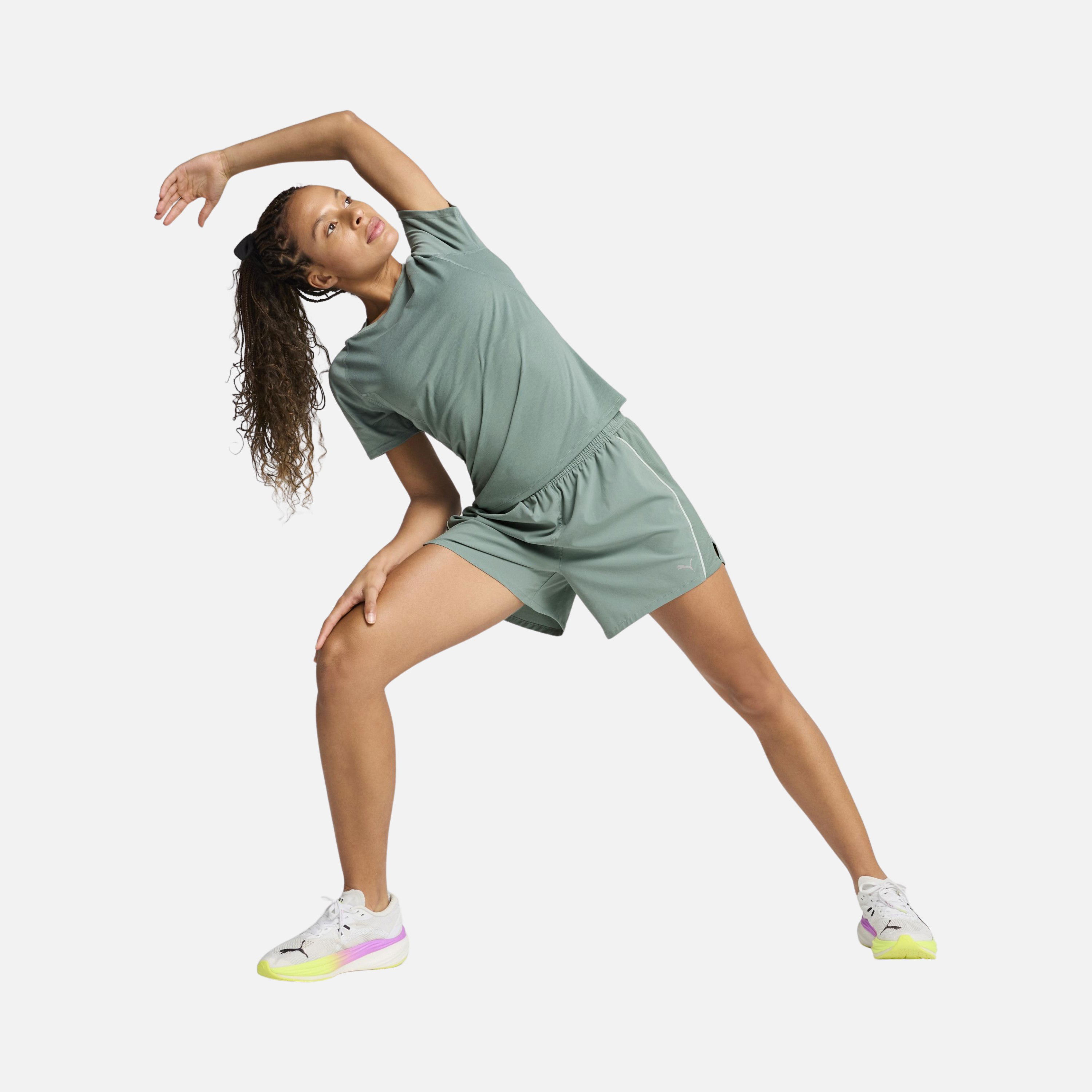 Puma Run Velocity Tri Blend Running Short-Sleeve Kadın Tişört