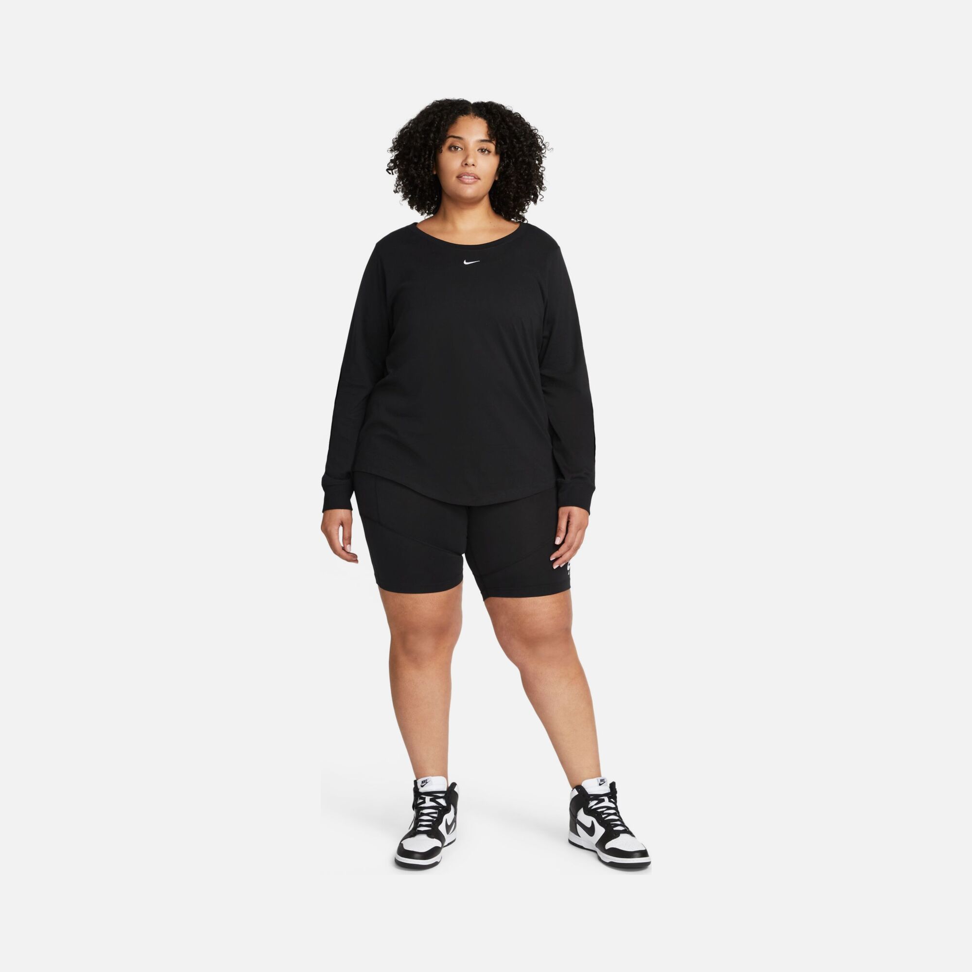 Nike Sportswear Essentials LBR Long-Sleeve (Plus-Size) Kadın Tişört