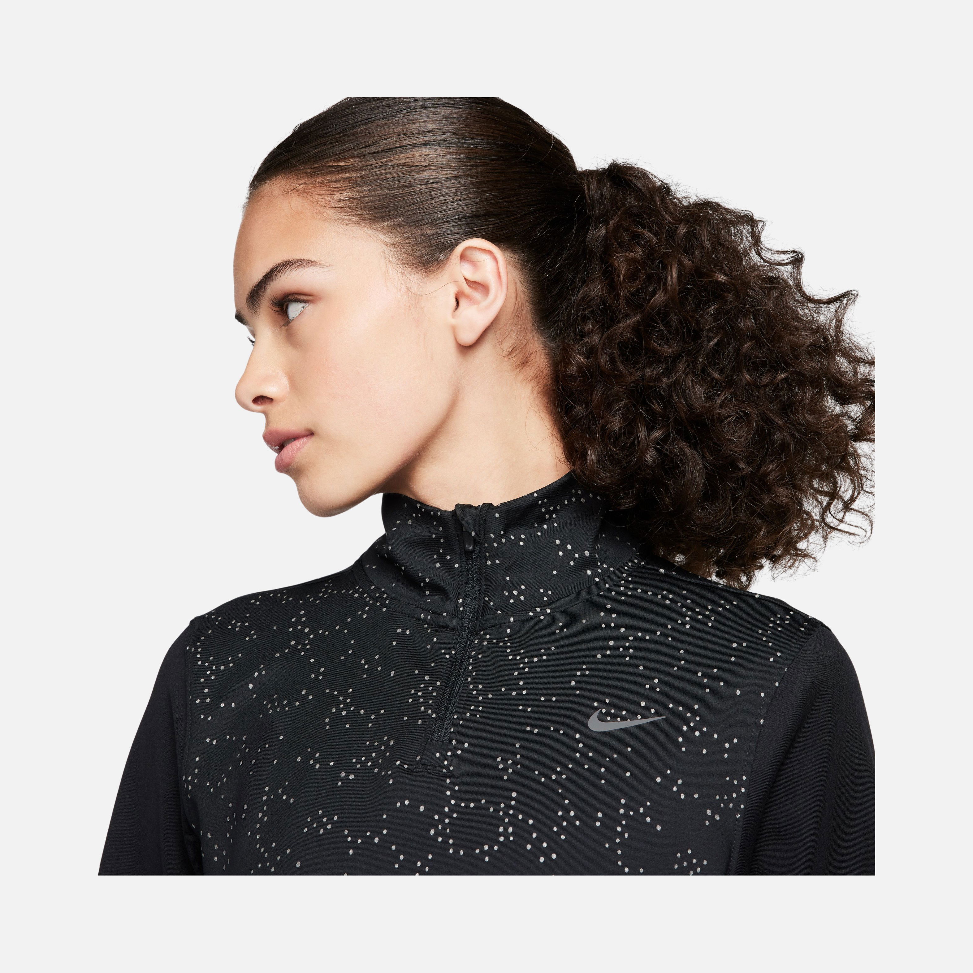 Nike Swift Element SSNL Novelty 1/2 Zip Running Long-Sleeve Kadın Tişört