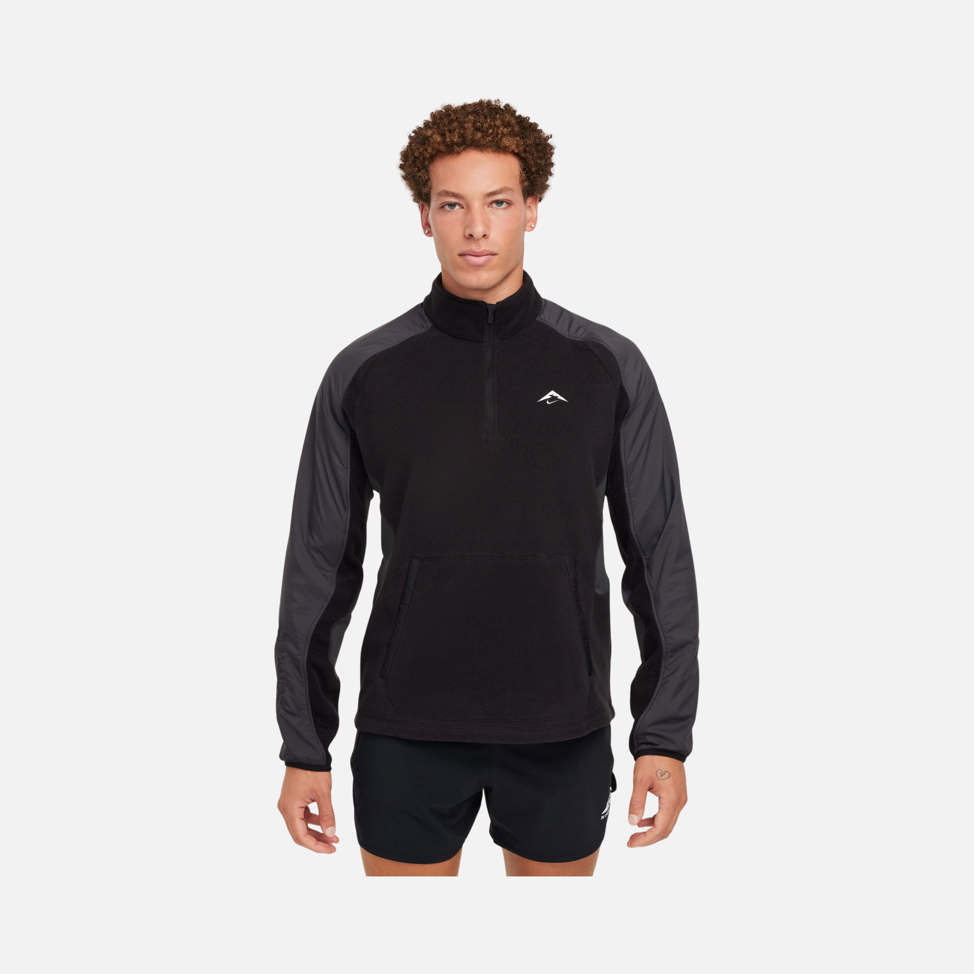 Nike Trail Polartec® 1/4-Zip Fleece Running Long-Sleeve Erkek Tişört